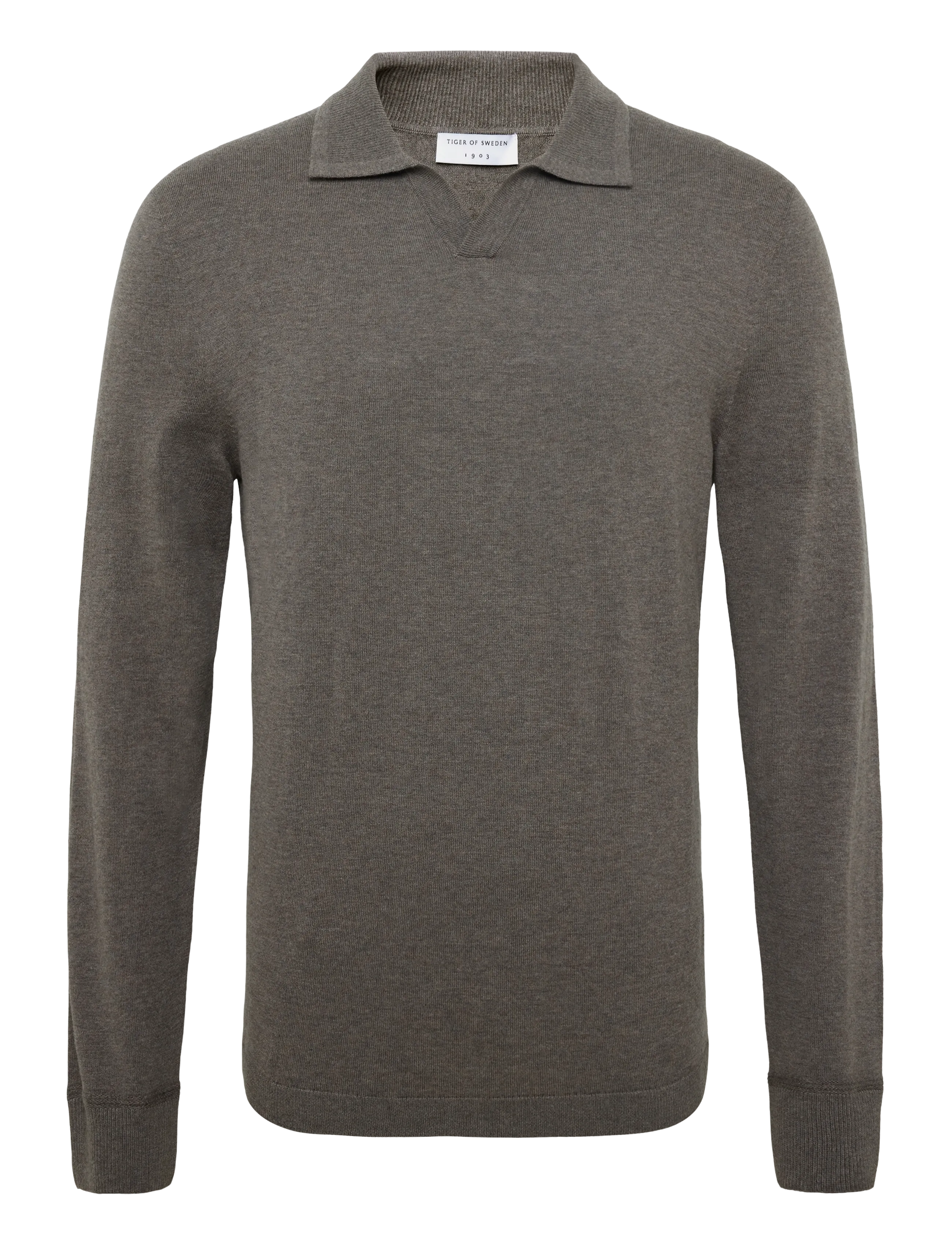 Tiger of Sweden EDMUND RWS - Poloshirts - DARK STONE MELANGE / grey