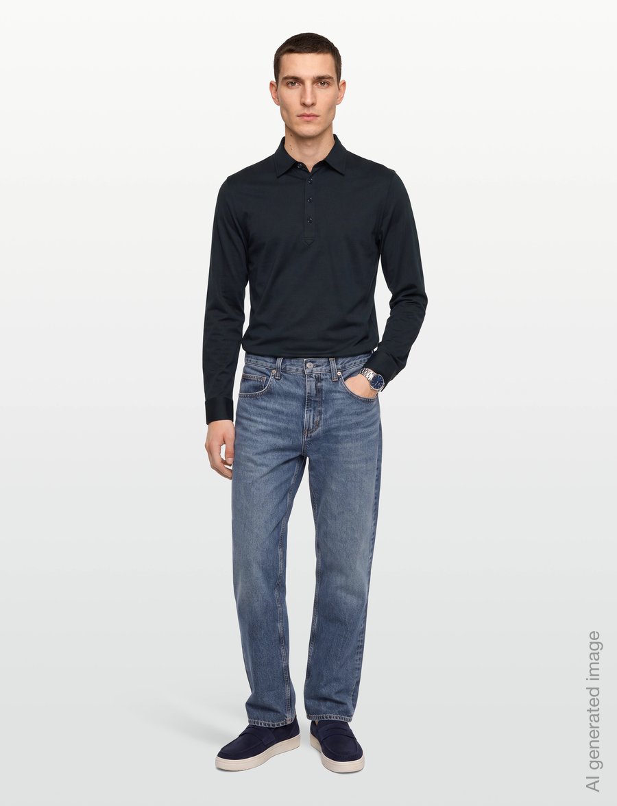 Tiger of Sweden - TANNER F LS - long-sleeved knitted polos - light ink - 0