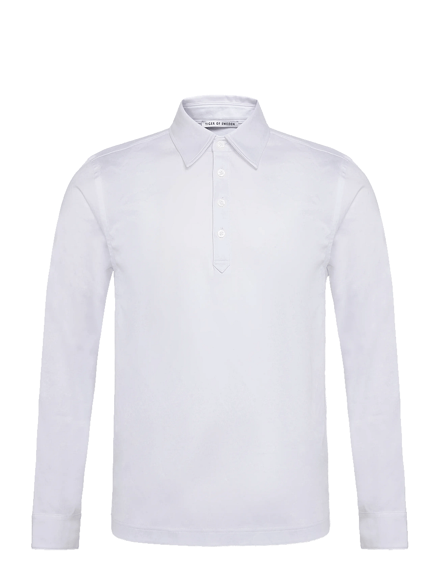Tiger of Sweden - TANNER F LS - langärmelige strick-polohemden - pure white - 1