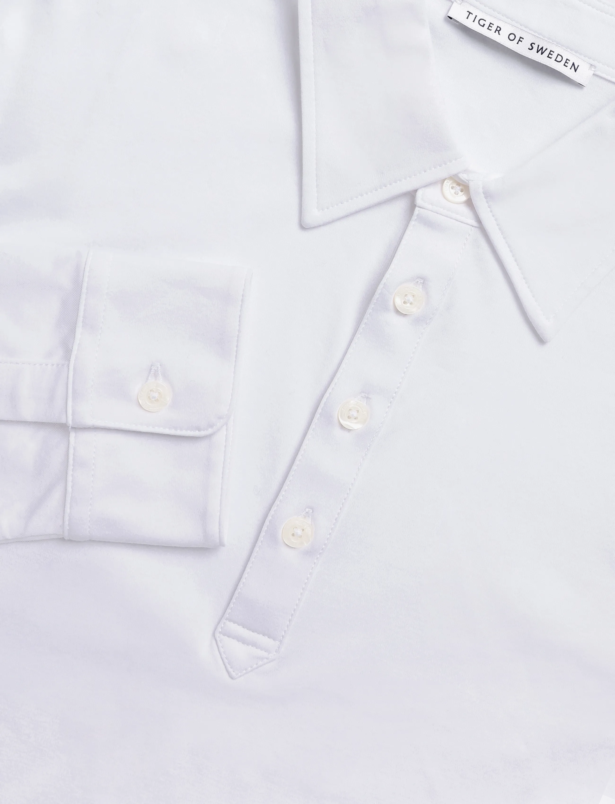 Tiger of Sweden - TANNER F LS - langärmelige strick-polohemden - pure white - 5
