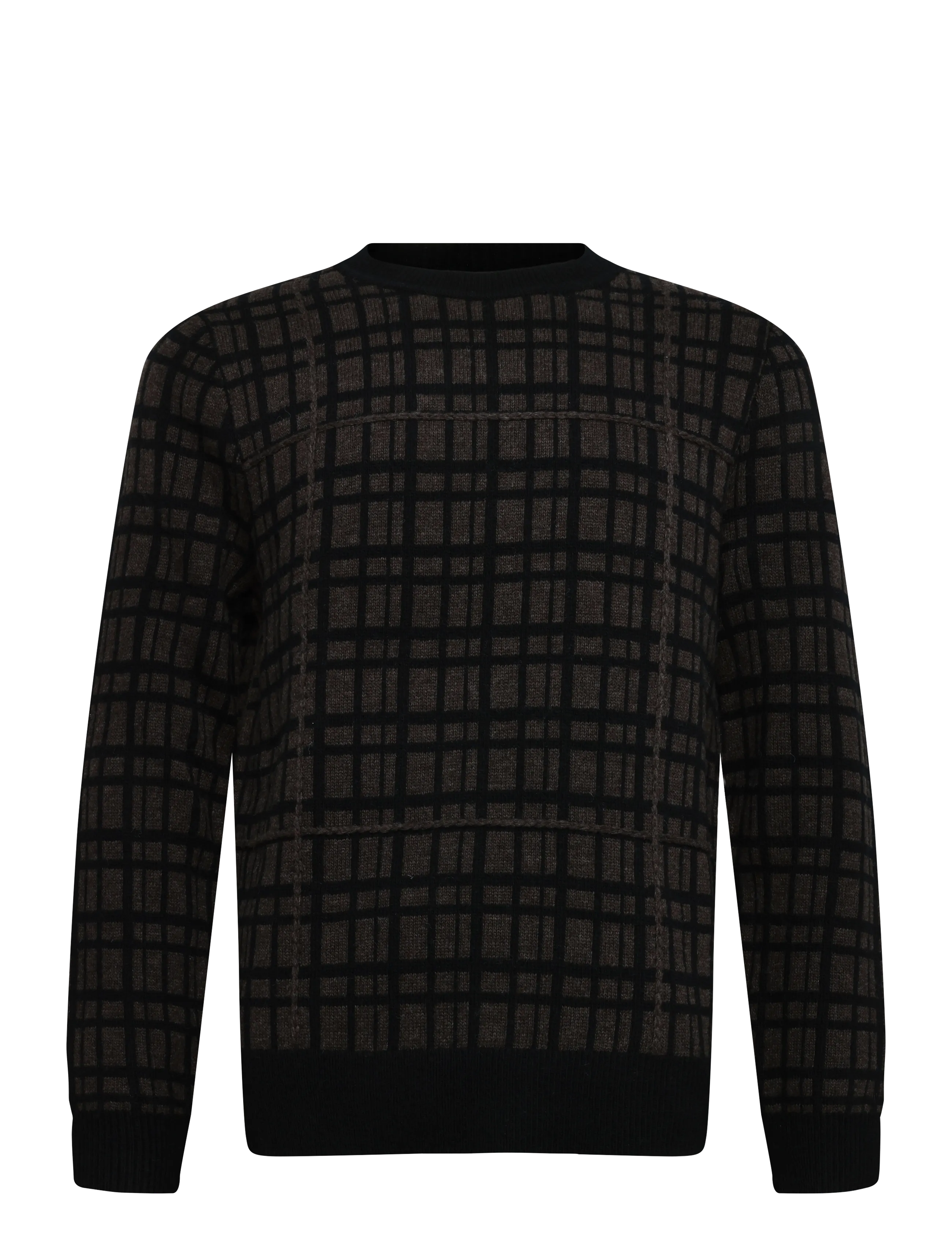 Tiger of Sweden NYLE RWS - Ümara kaelusega - DUSTY BROWN MELANGE / brown