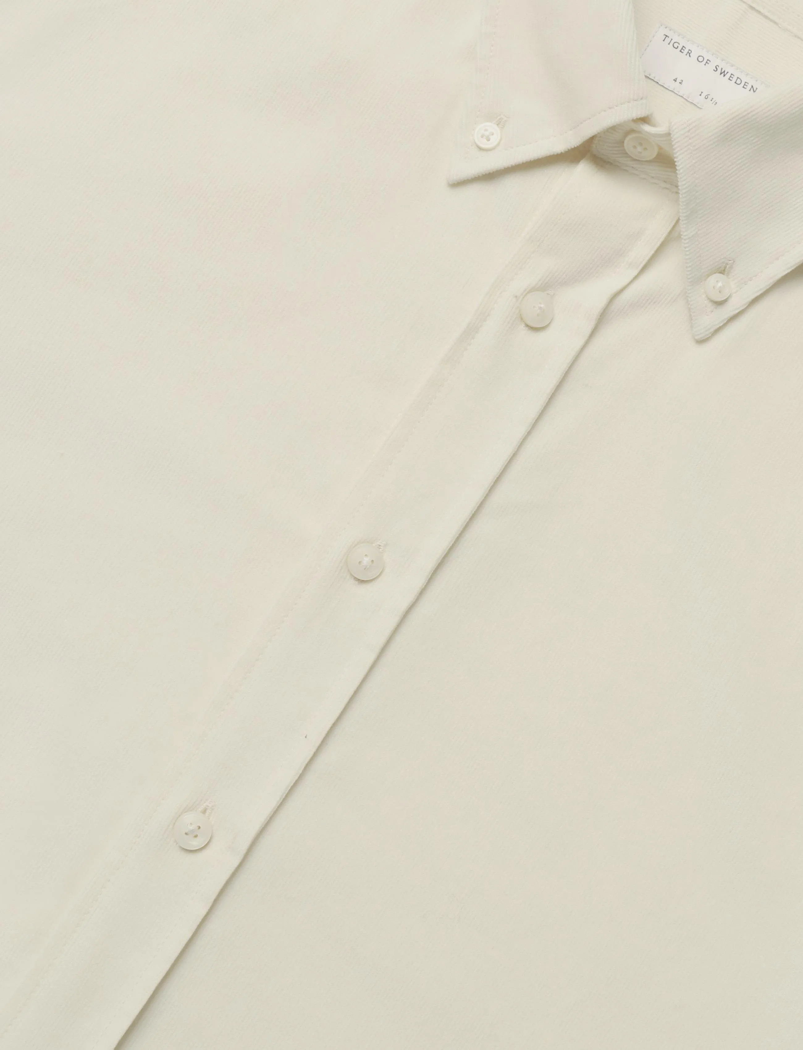 Tiger of Sweden - BJORN BD - manchesterskjortor - cream white - 2