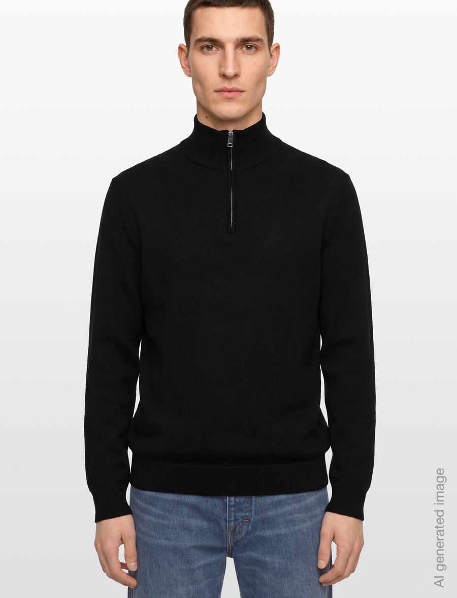 Tiger of Sweden - TRAVIS RWS - pullover mit halbem reißverschluss - black - 3