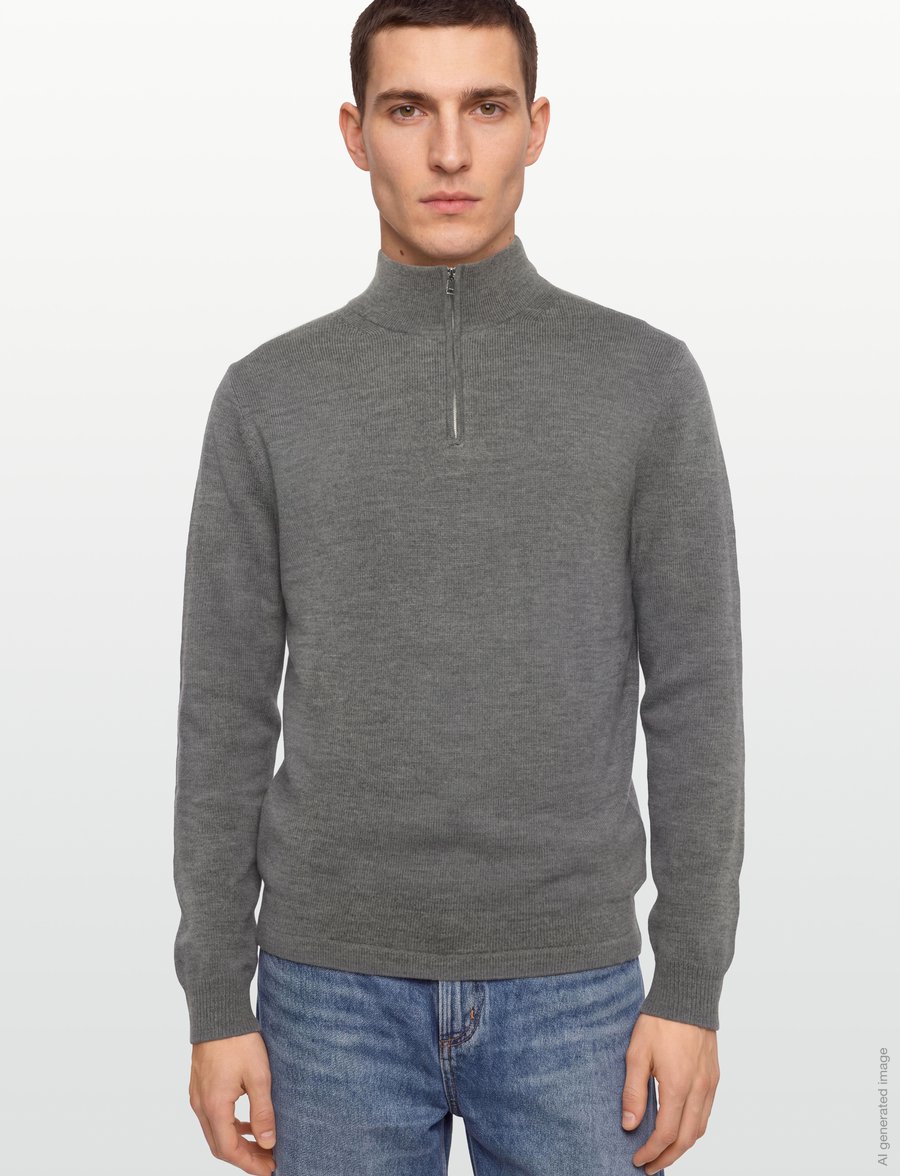 Tiger of Sweden - TRAVIS RWS - half zip-tröjor - concrete melange - 3