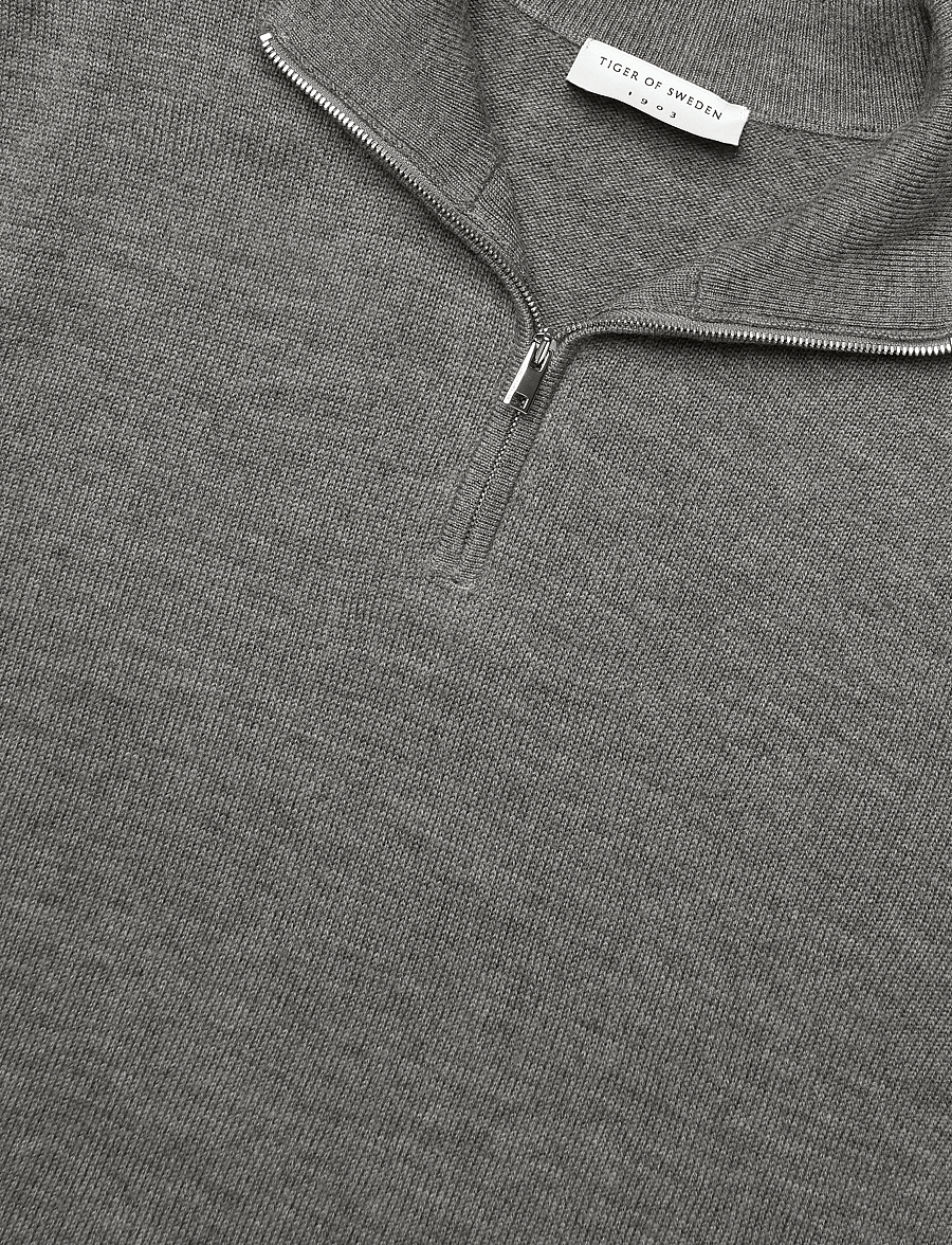Tiger of Sweden - TRAVIS RWS - halfzip strik - concrete melange - 2