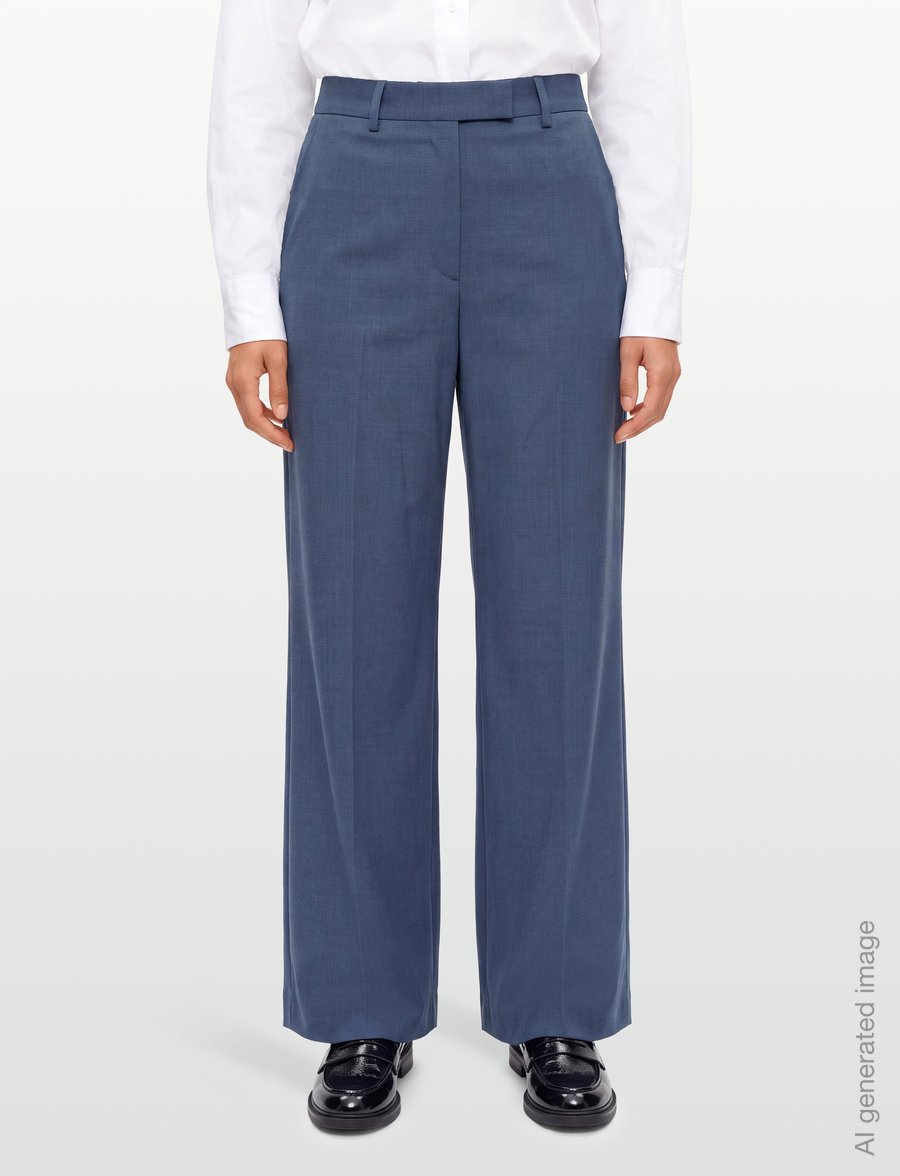 Tiger of Sweden - IRIT - wide leg trousers - steel blue - 3