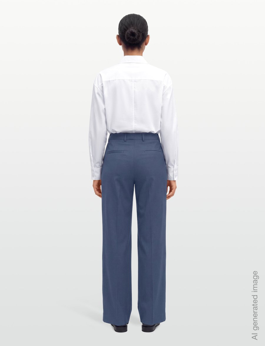 Tiger of Sweden - IRIT - wide leg trousers - steel blue - 4