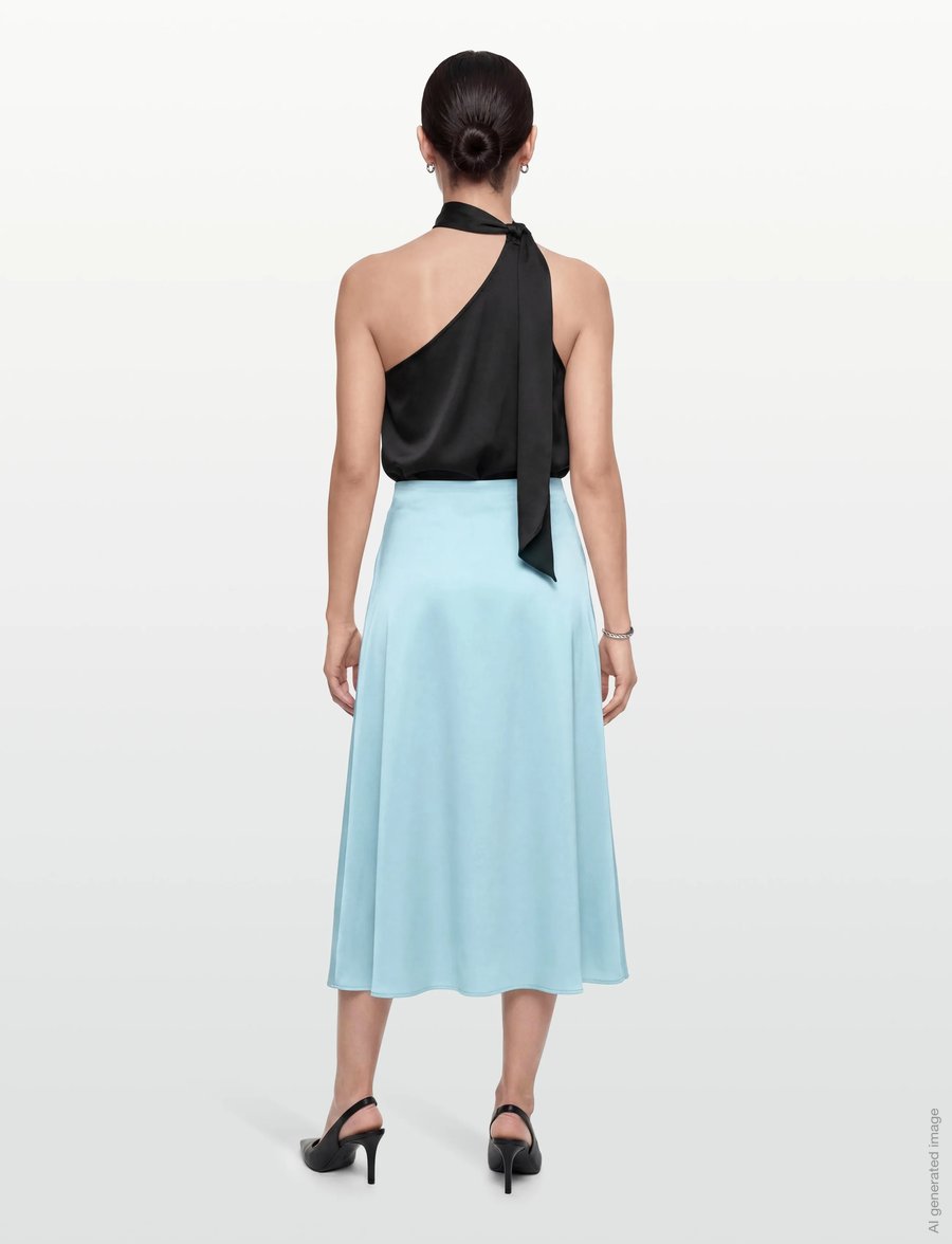 Tiger of Sweden - AMY - satijnen rokken - flycatcher blue - 4