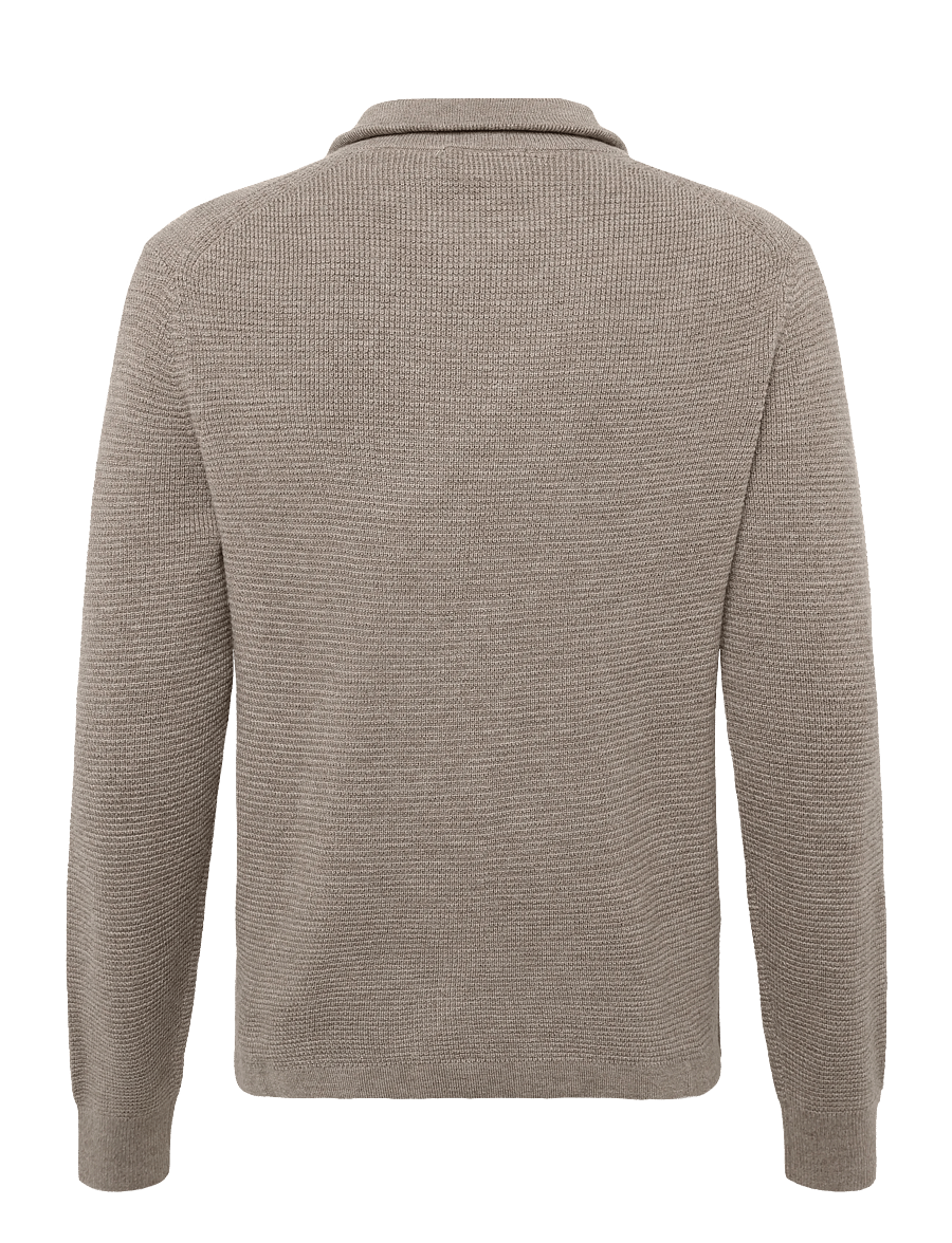 Tiger of Sweden - TRAVIS P RWS - pullover mit halbem reißverschluss - beige melange - 1