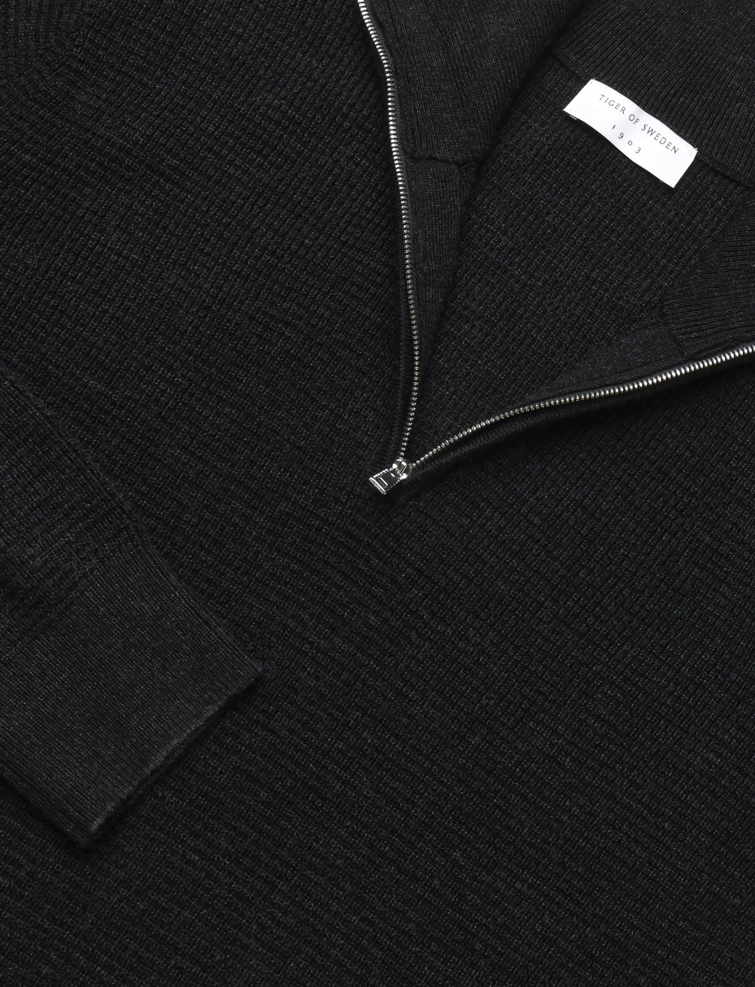 Tiger of Sweden - TRAVIS P RWS - halfzip strik - dark grey mel - 2