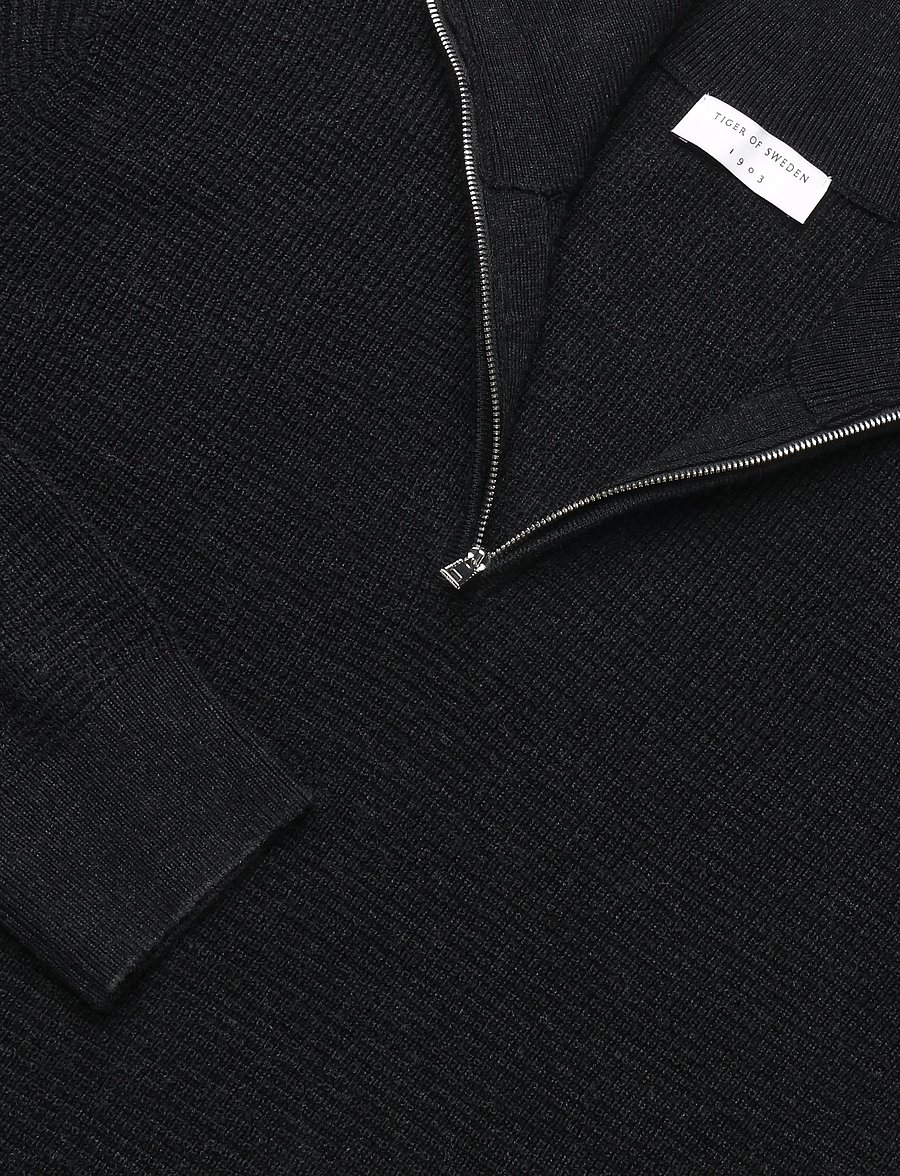 Tiger of Sweden - TRAVIS P RWS - halfzip strik - dark grey mel - 2