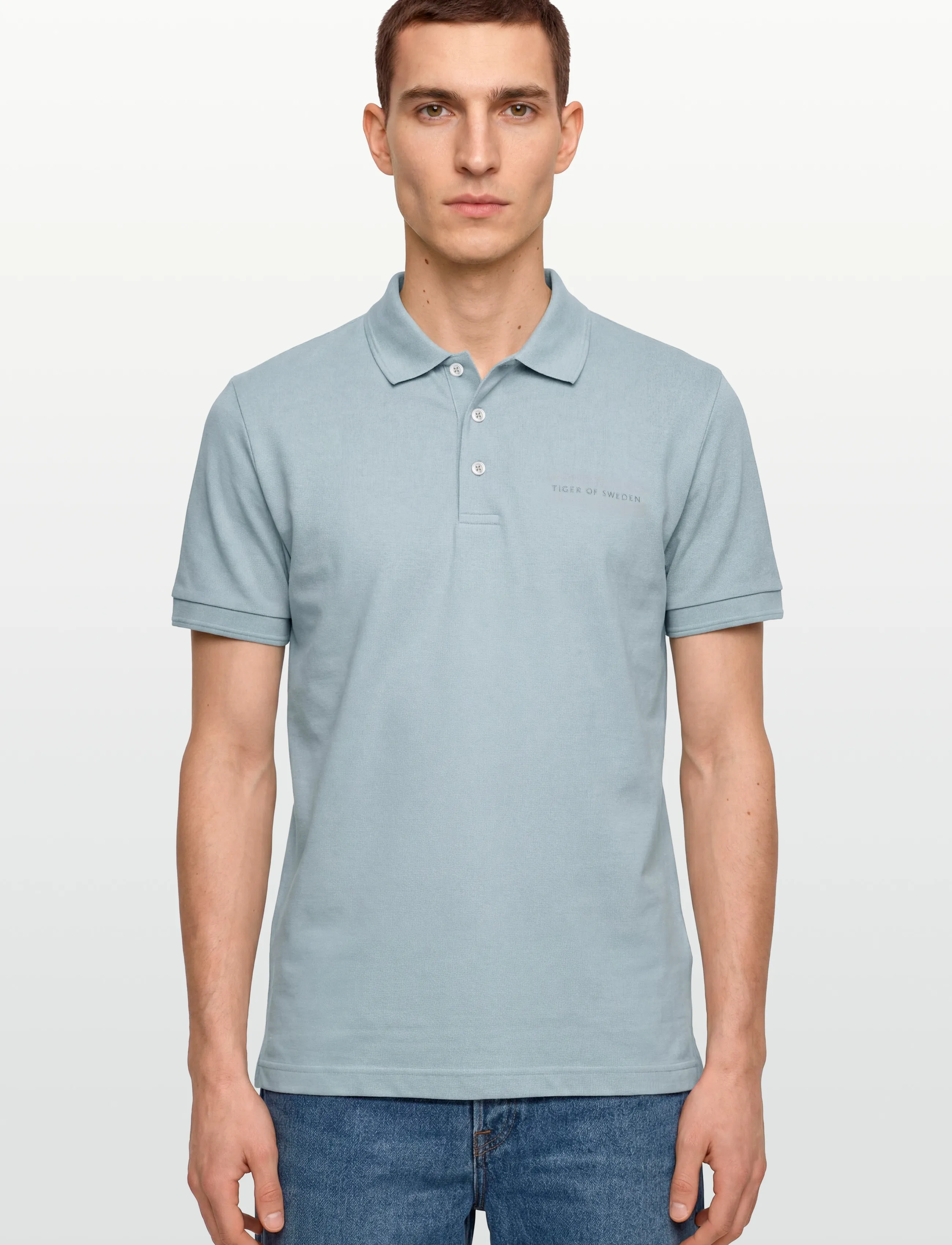 Tiger of Sweden - DARIOS - kortärmade pikéer - pale jeans blue - 3