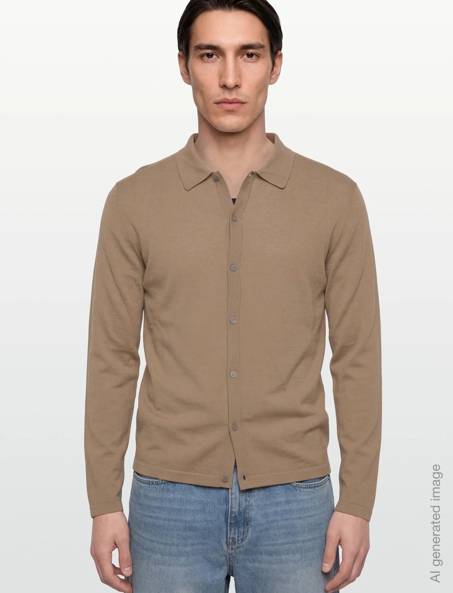 Tiger of Sweden - VERKLIN RWS - poloer i strik med lange ærmer - caramel - 3