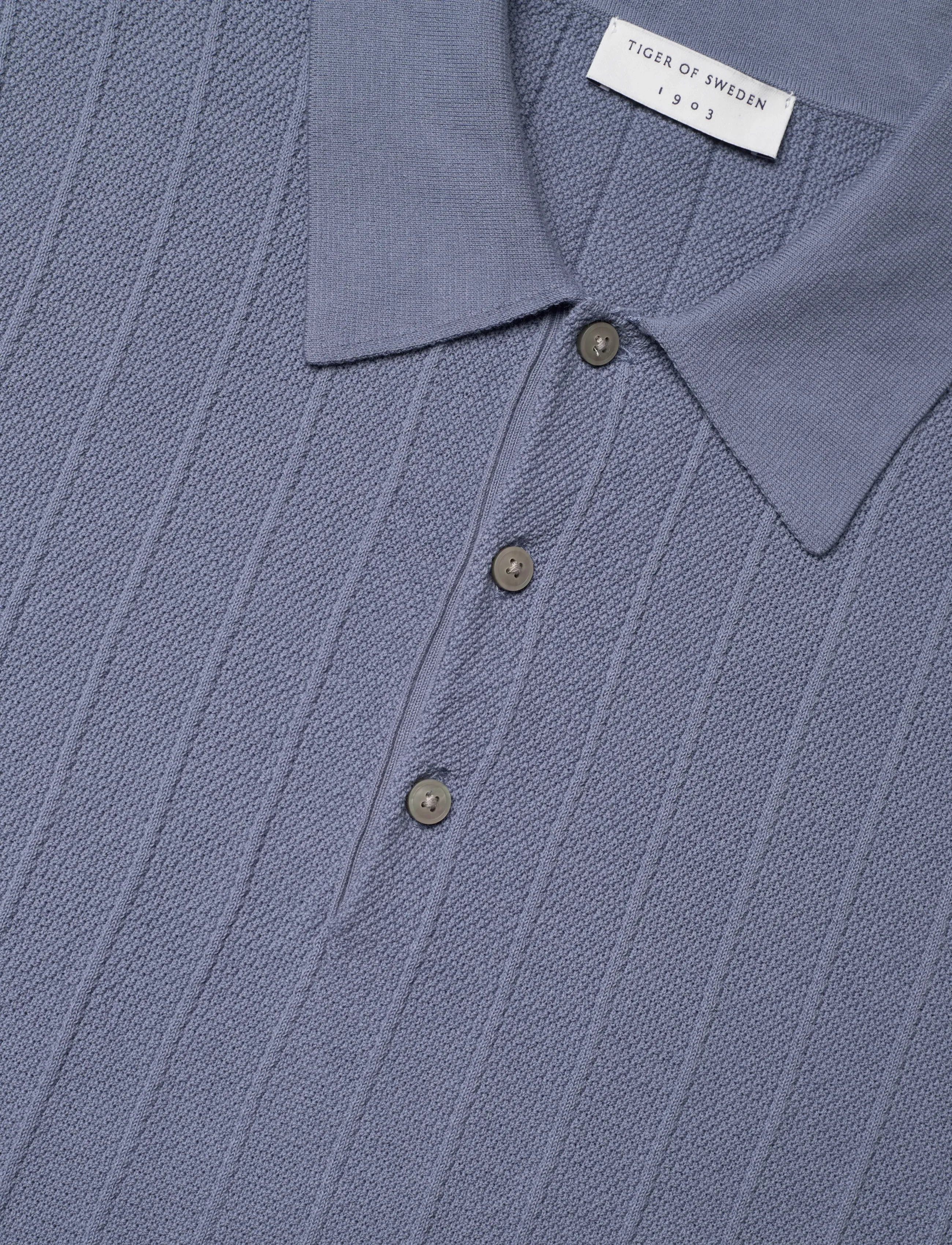 Tiger of Sweden - ERROS C - polo marškinėliai trumpomis rankovėmis - dull blue - 5