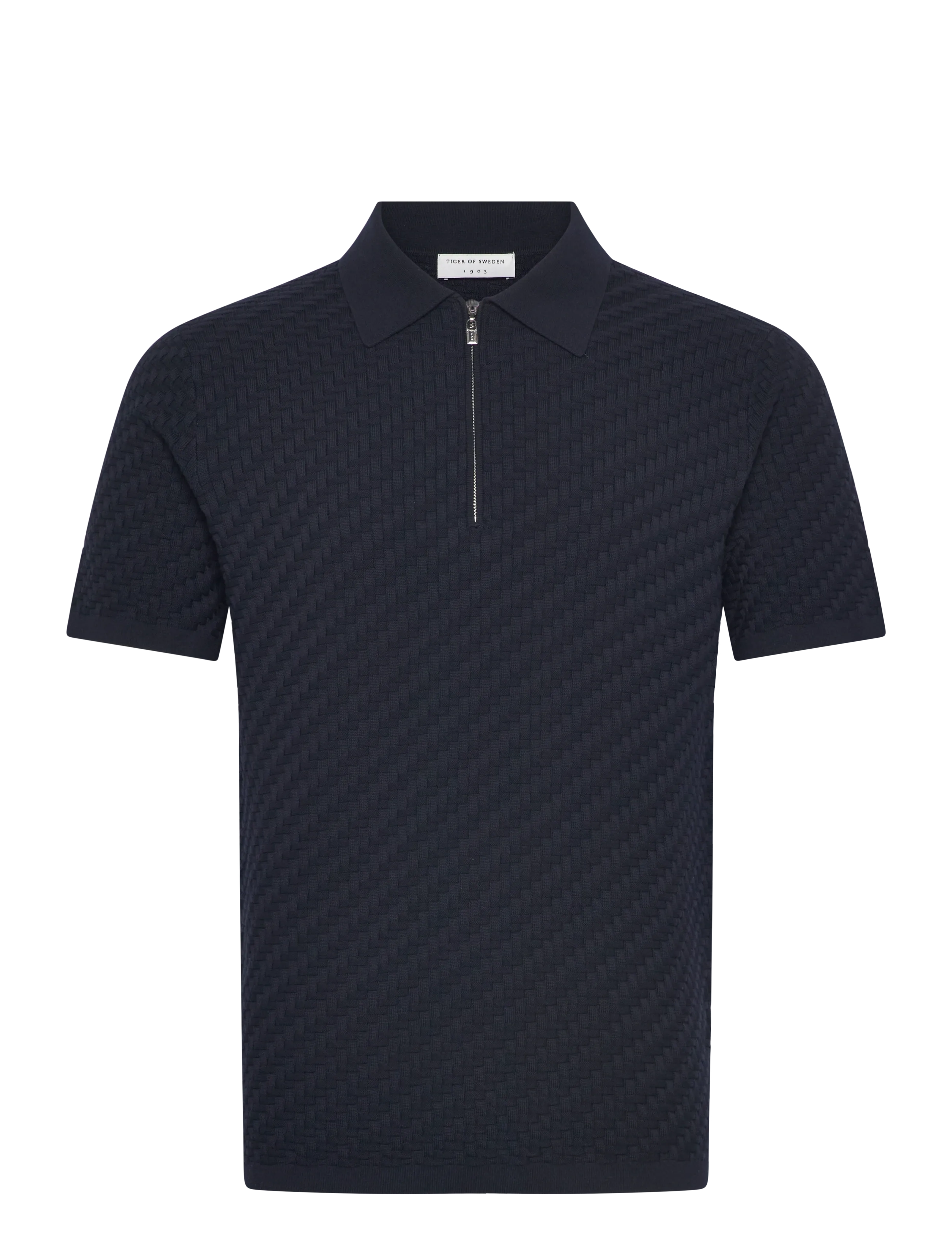 Tiger of Sweden ORBIT S - Halfzip strik - LIGHT INK / black