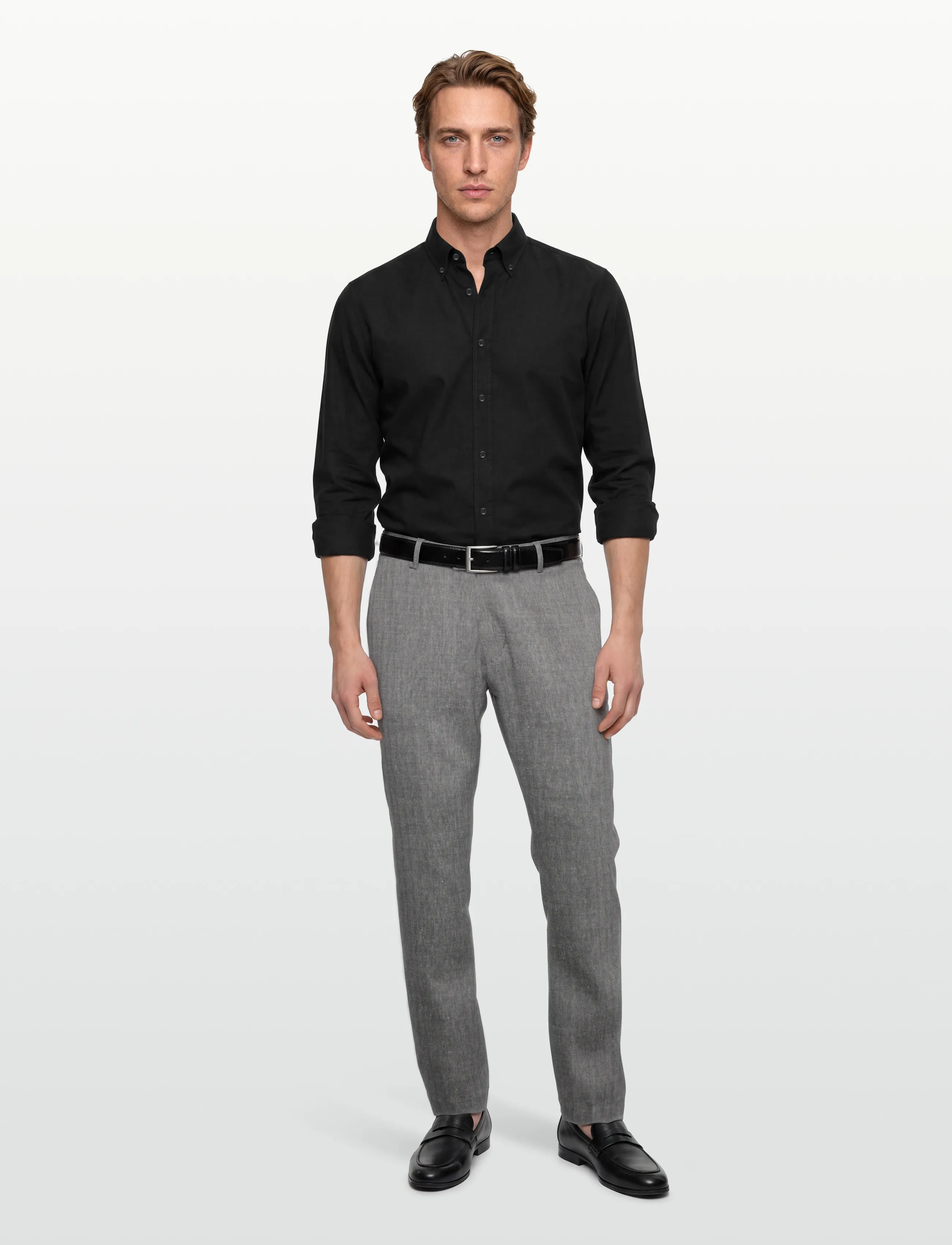 Tiger of Sweden Tense, 52 Regular, Trousers, Grau - Linen Männerswear