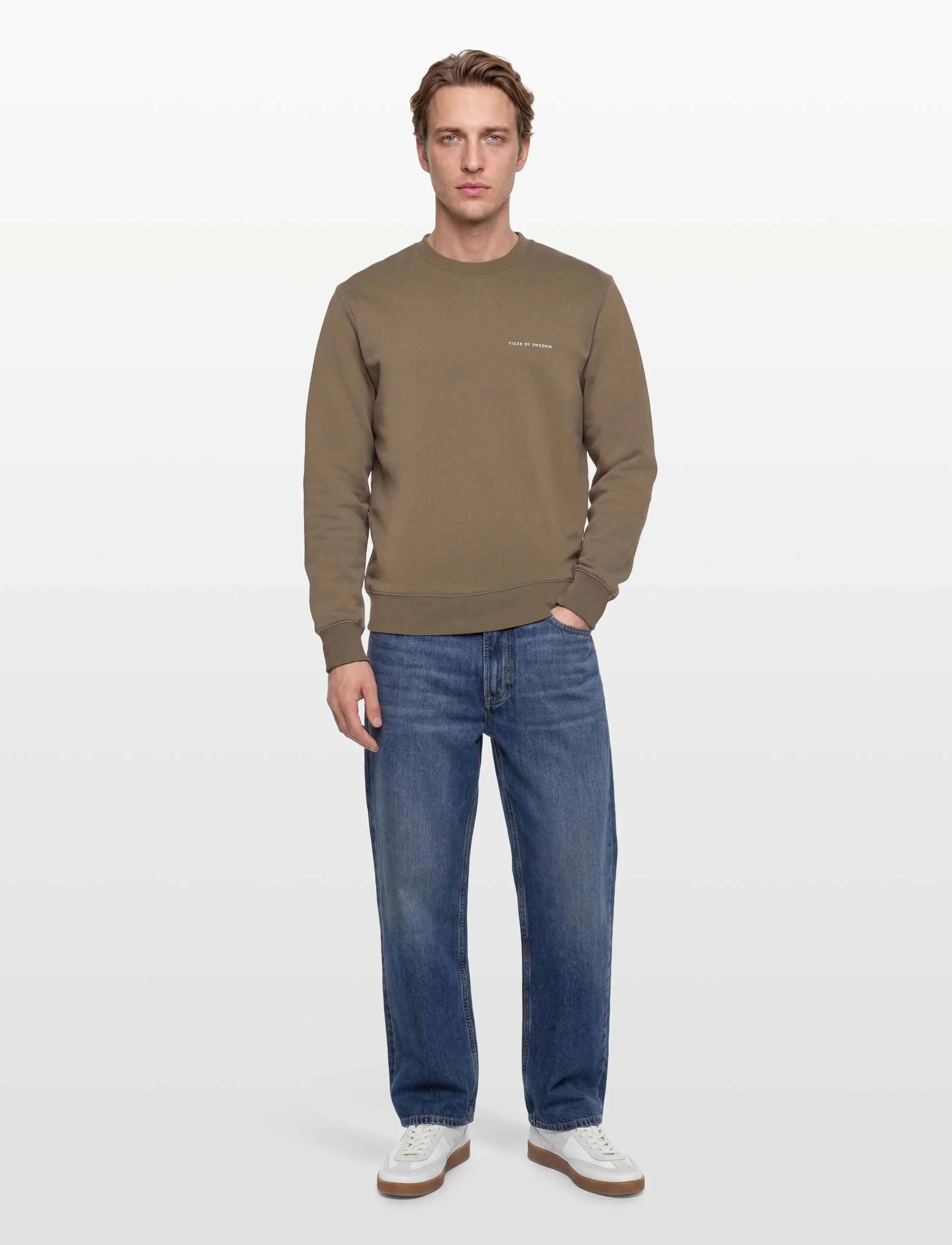 Tiger of Sweden Emerson, S, Sweatshirts & Hoodies, Khakigrün - Sweatshirts, Männerswear