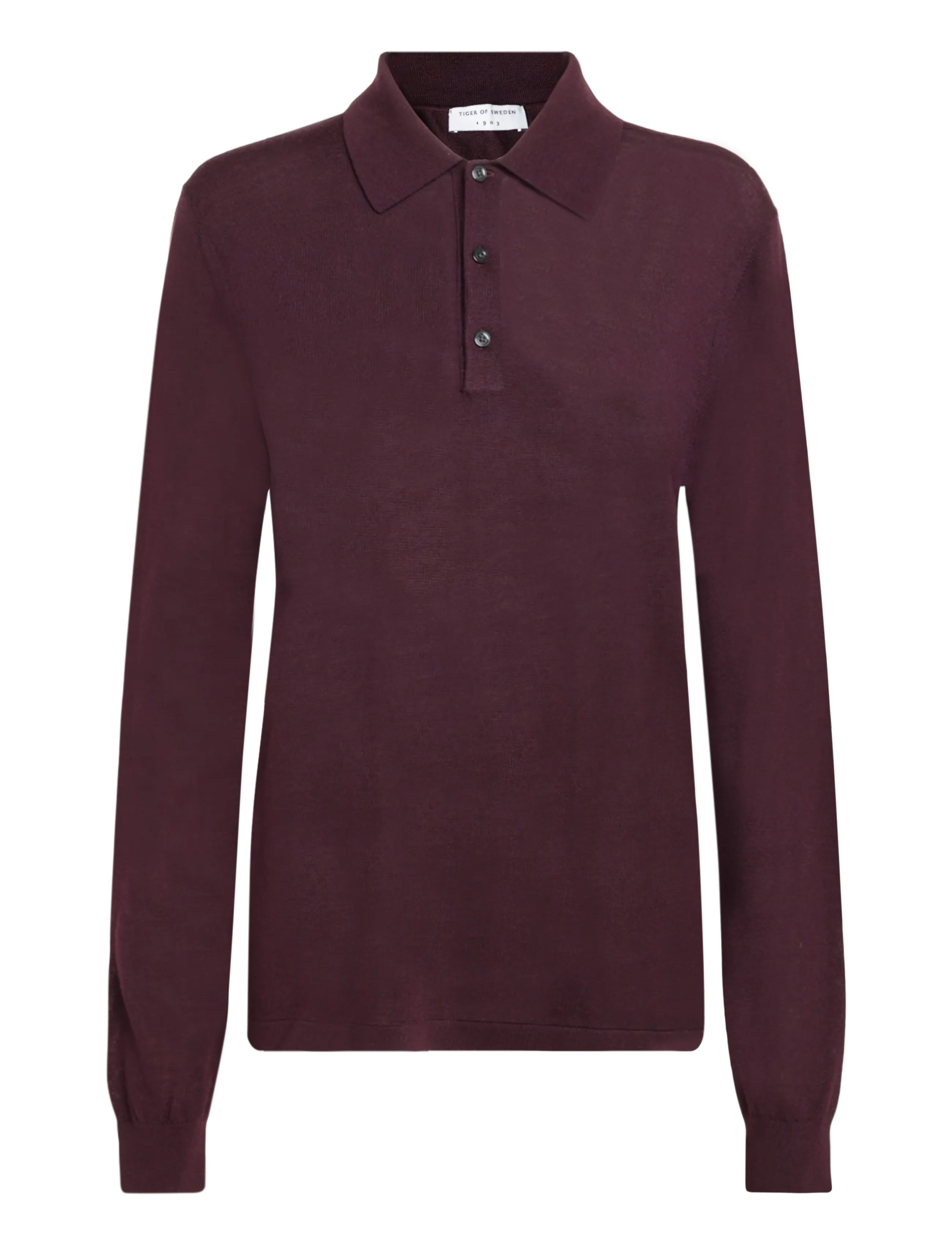 Tiger of Sweden EROSS RWS - Stickade pikéer - AUBERGINE / burgundy