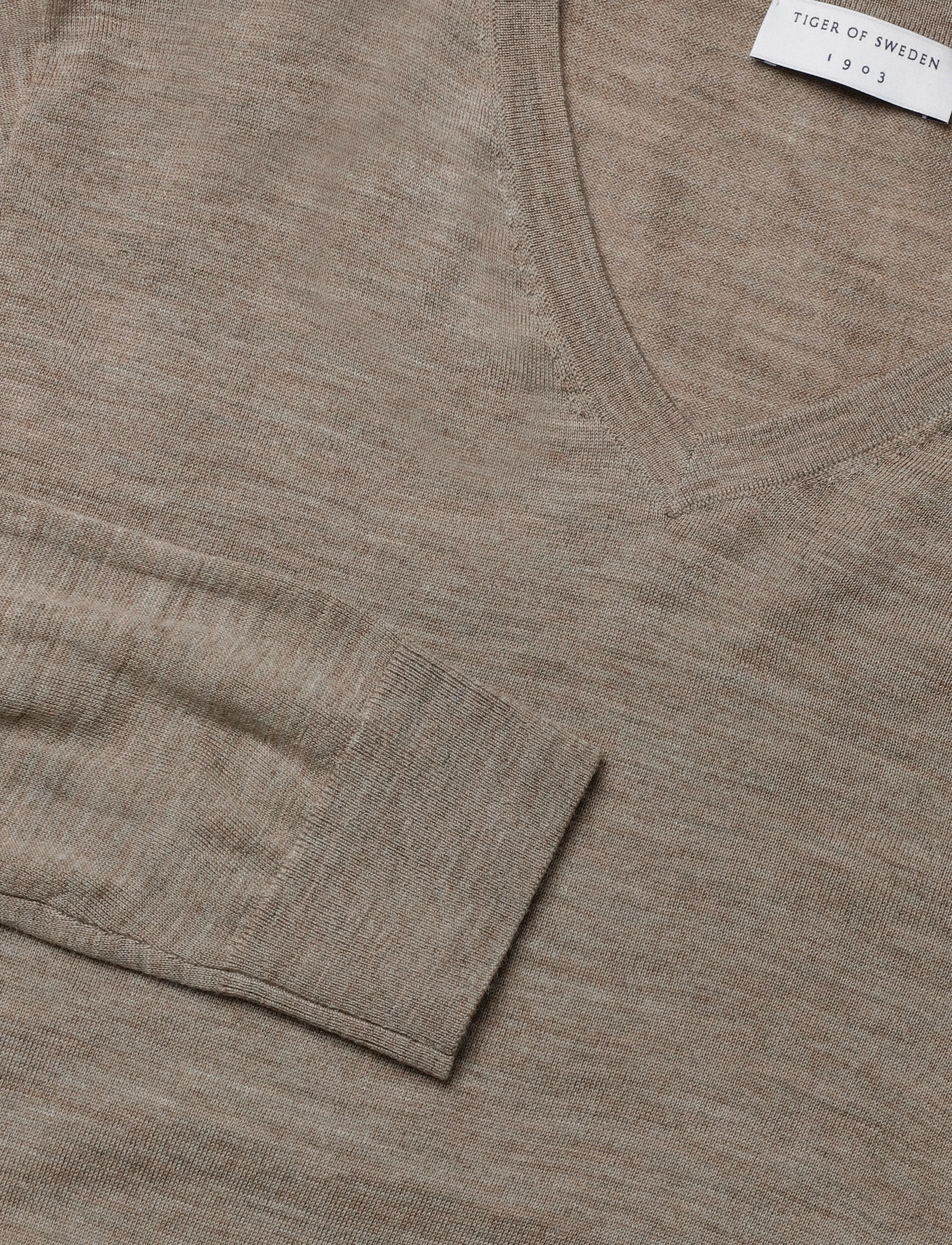 Tiger of Sweden - CONNOR V RWS - v-necks - beige melange - 2