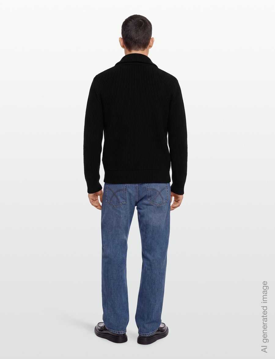 Tiger of Sweden - NIALL - pullover mit durchgehendem reißverschluss - black - 4