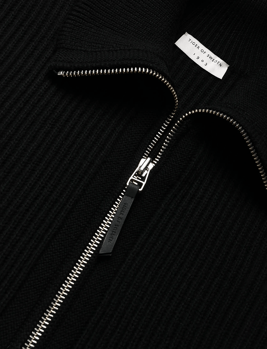 Tiger of Sweden - NIALL - pullover mit durchgehendem reißverschluss - black - 5