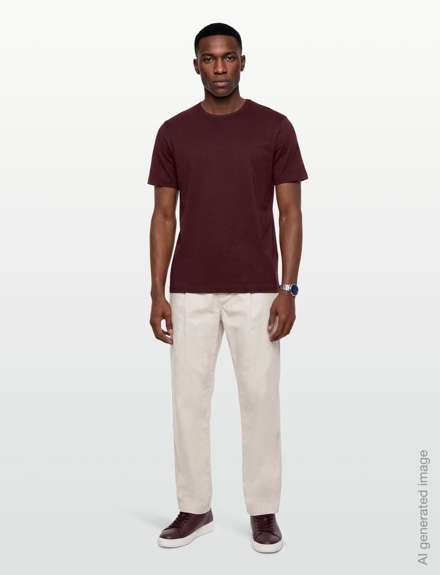 Tiger of Sweden - OLAF - short-sleeved t-shirts - aubergine - 0