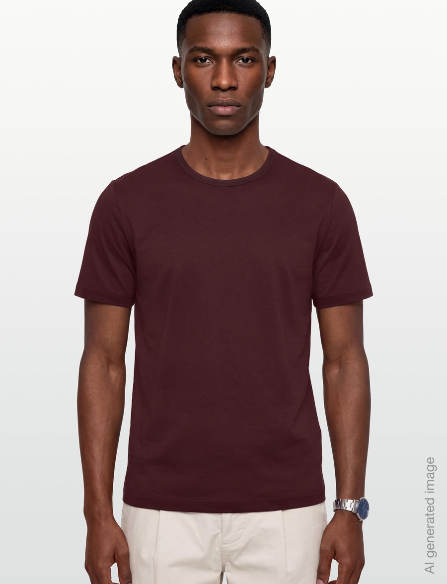 Tiger of Sweden - OLAF - short-sleeved t-shirts - aubergine - 3