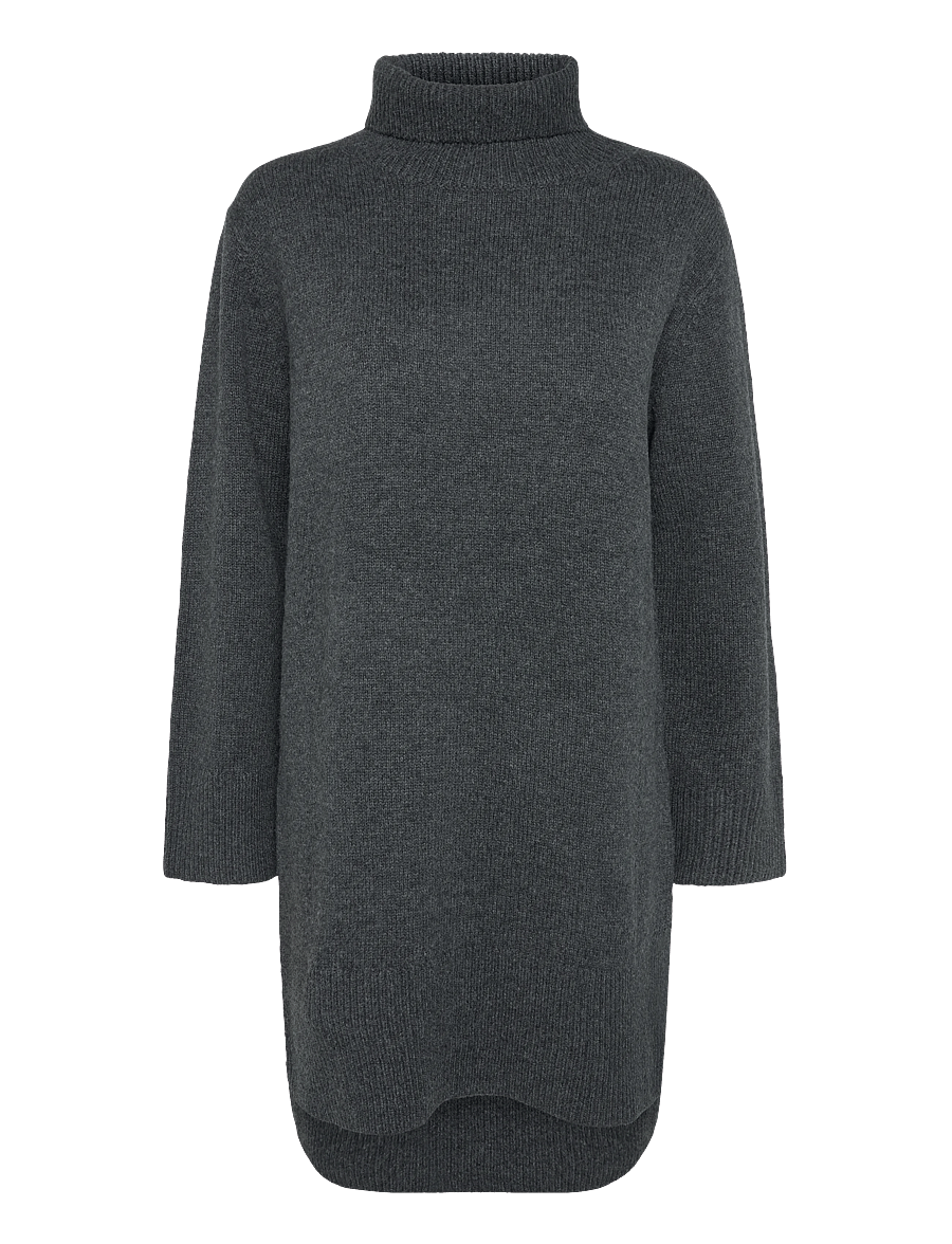 Tiger of Sweden - SHILOH RWS - stickade klänningar - dark grey melange 6201 - 0