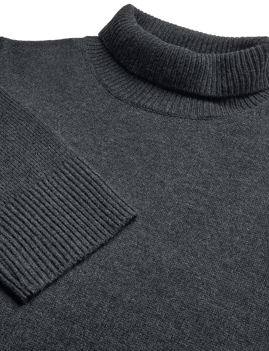 Tiger of Sweden - SHILOH RWS - stickade klänningar - dark grey melange 6201 - 2
