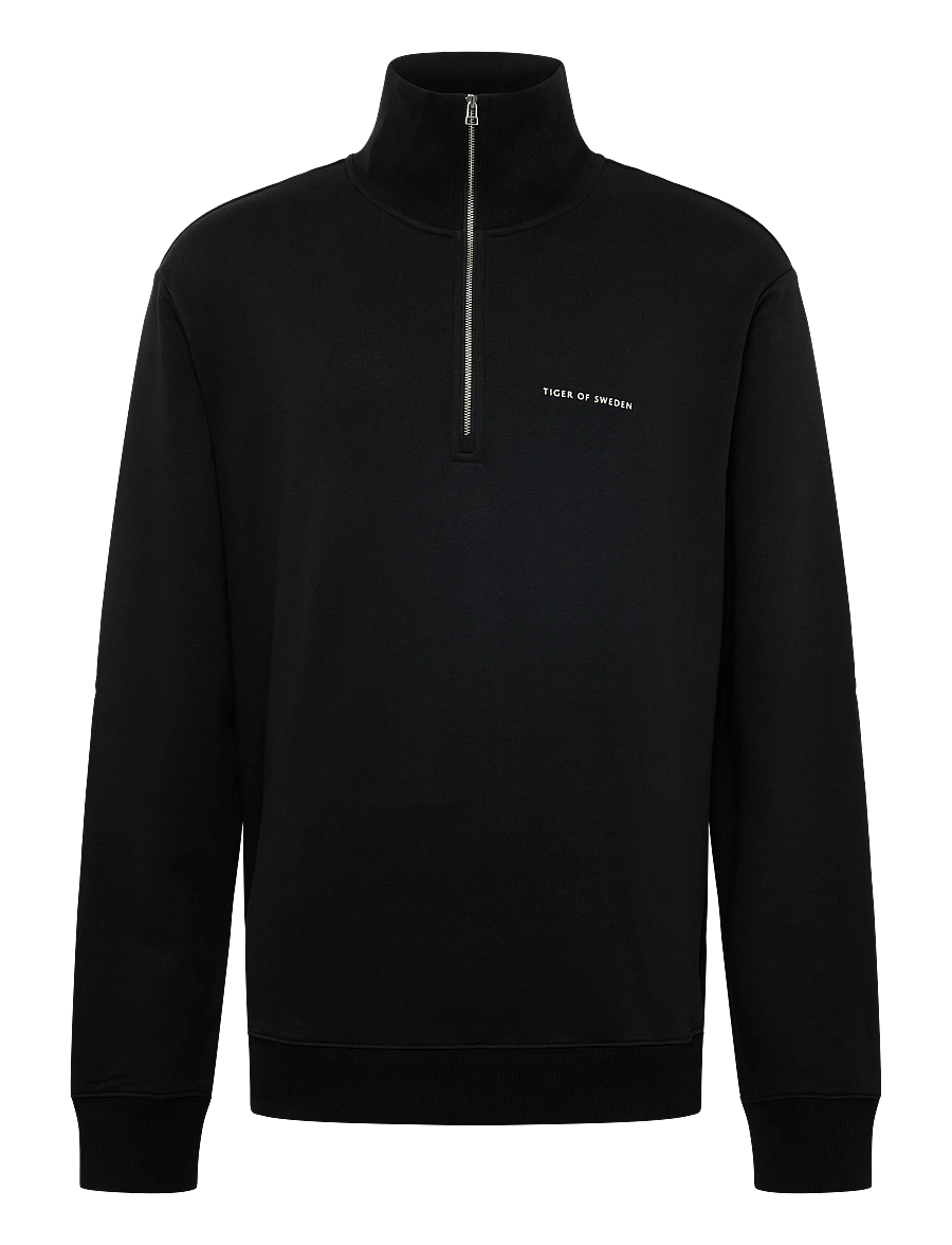 Tiger of Sweden - MARLON - halfzip strik - black - 1