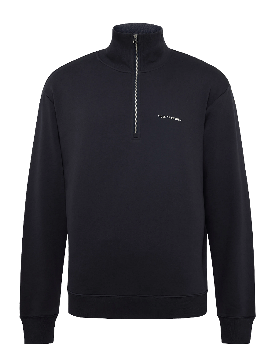 Tiger of Sweden - MARLON - pullover mit halbem reißverschluss - light ink - 1