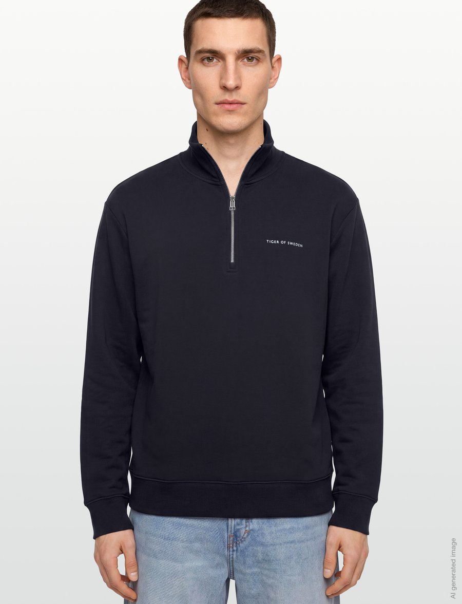 Tiger of Sweden - MARLON - pullover mit halbem reißverschluss - light ink - 3