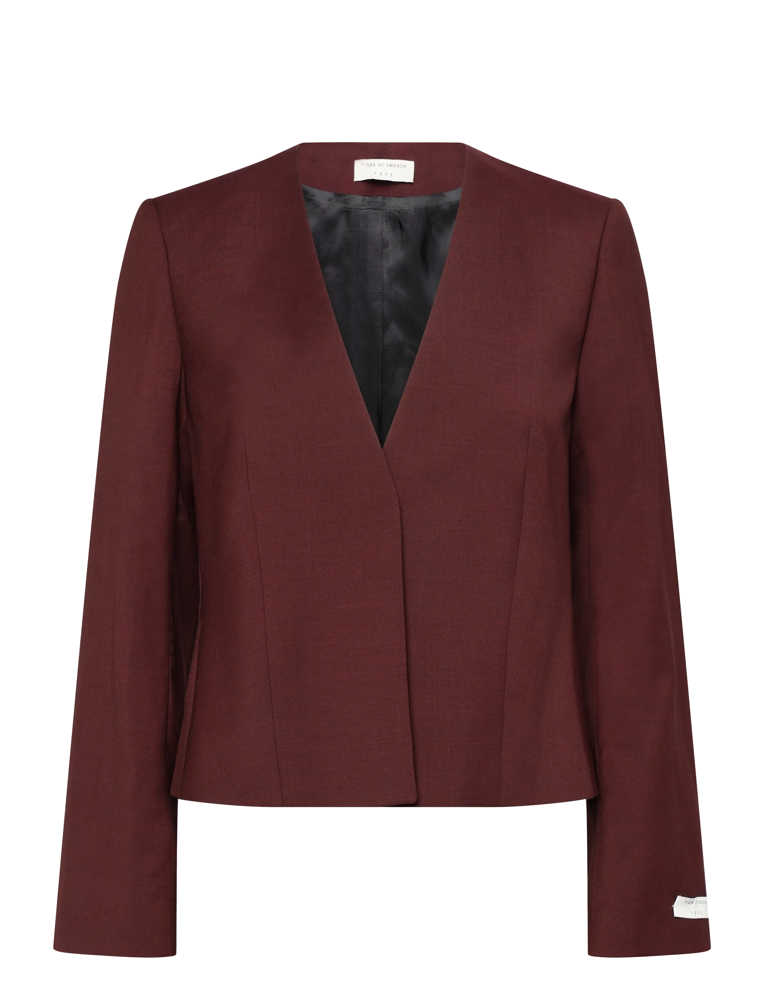 Tiger of Sweden Eleanor, 34, Blazer, Burgunderrot - Cropped Frauen