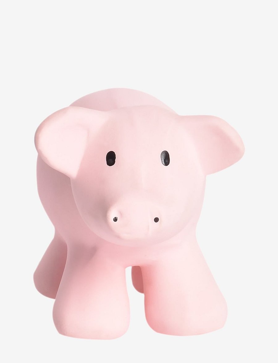 Tikiri - Naturgummi Gris Bidedyr - pink - 0