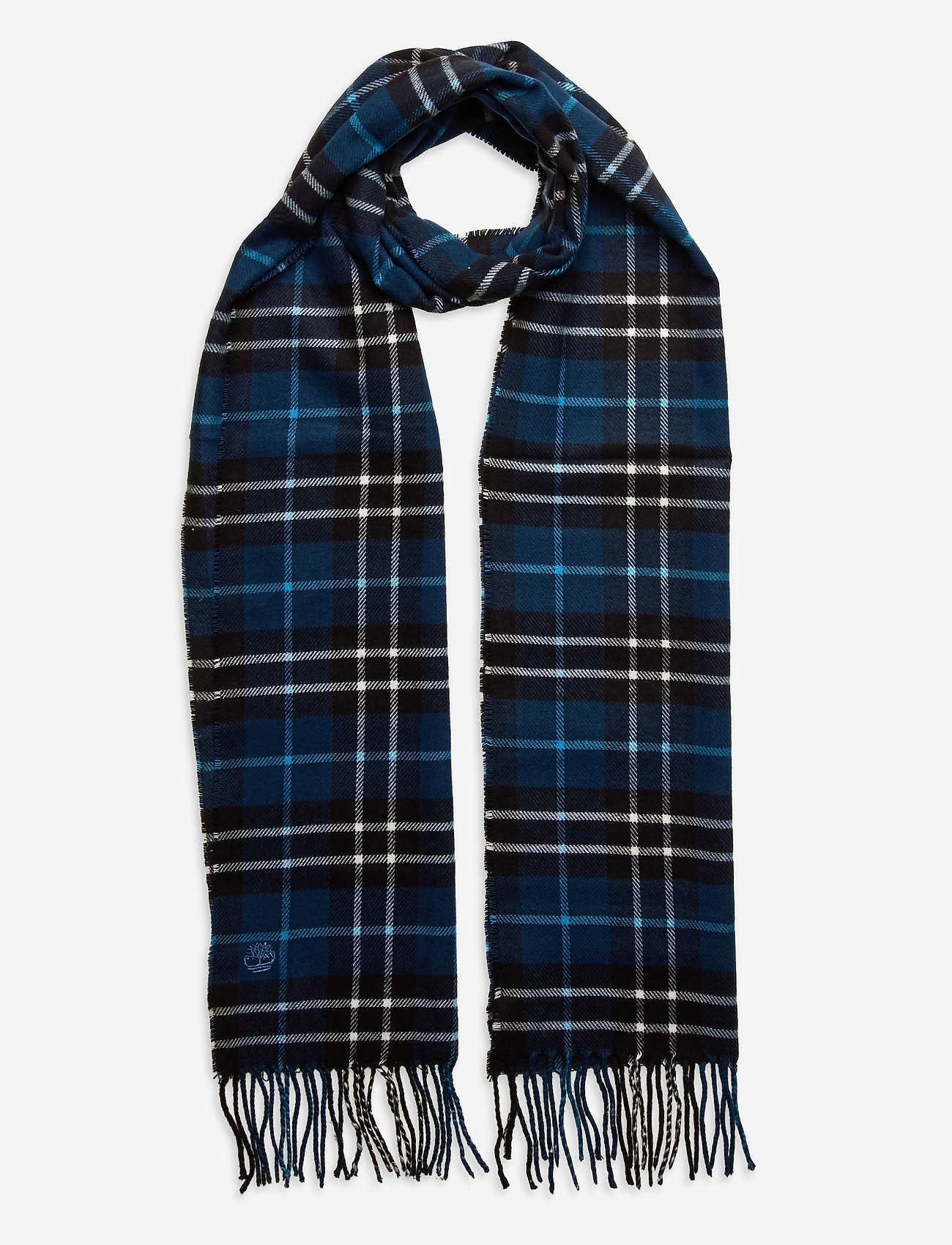 Timberland - Plaid Scarf w/ Embroidery - gibraltar sea - 0