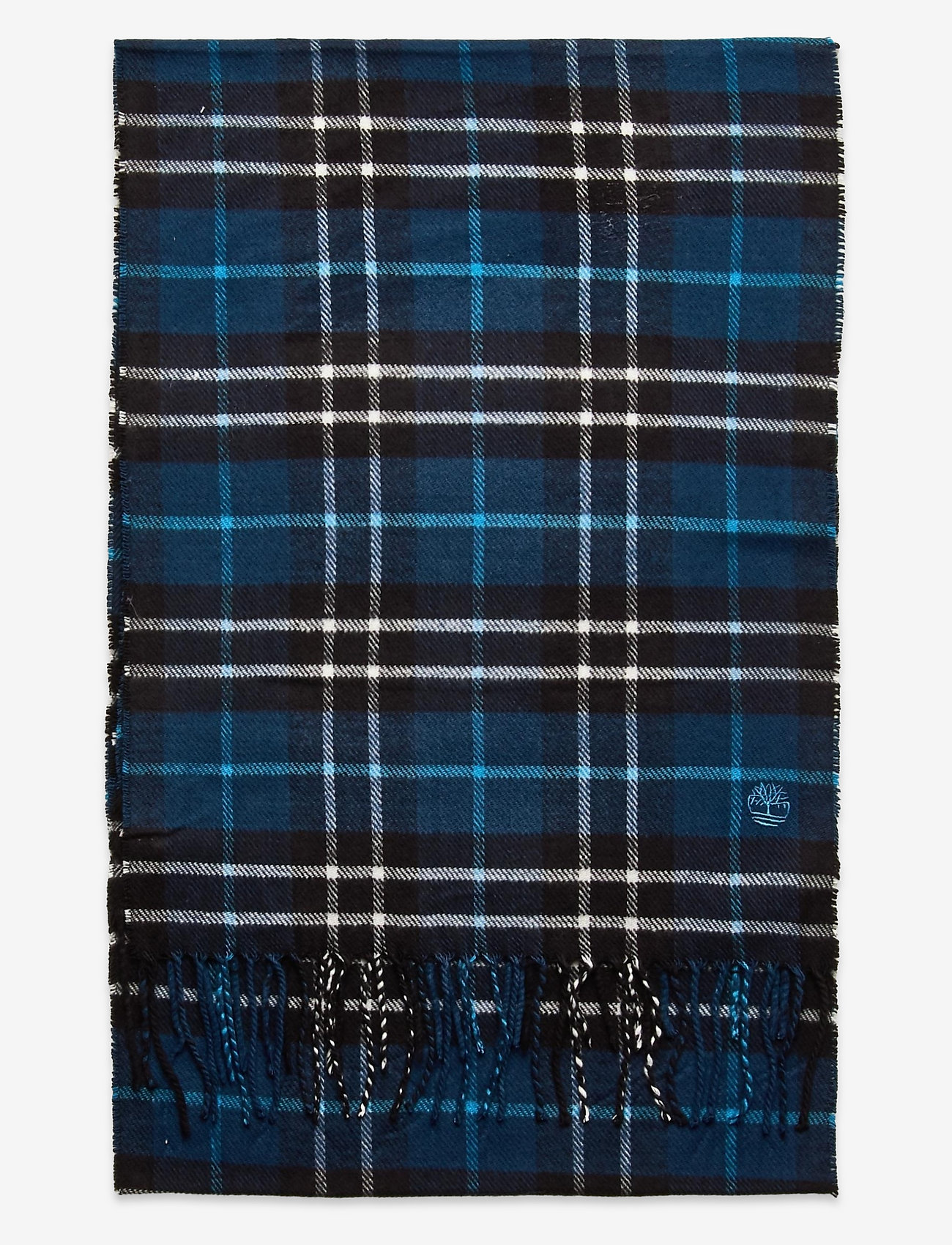 Timberland - Plaid Scarf w/ Embroidery - gibraltar sea - 1