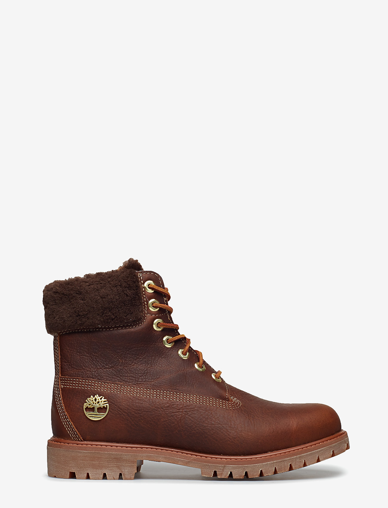 Timberland - 6 in Premium Boot w/Shearling Collar - teak - 1