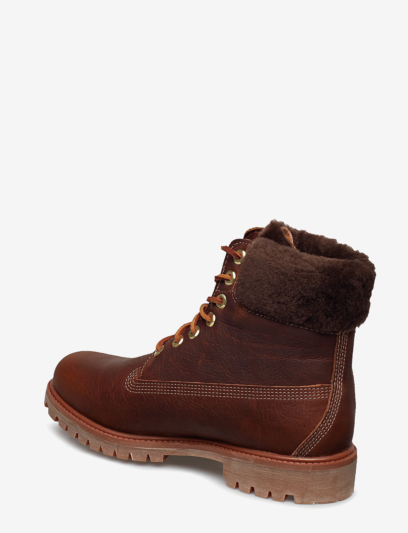 Timberland - 6 in Premium Boot w/Shearling Collar - teak - 2