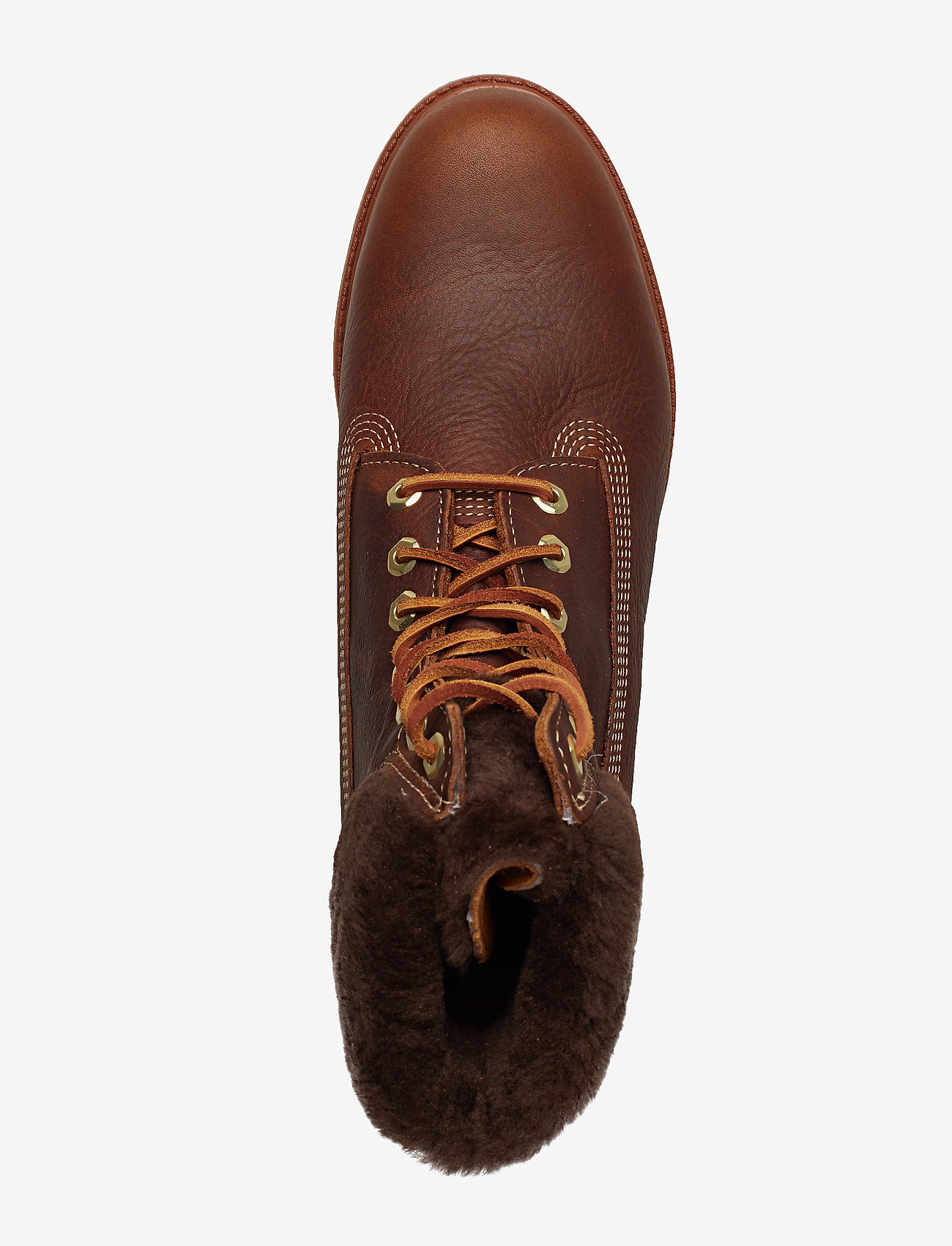 Timberland - 6 in Premium Boot w/Shearling Collar - teak - 3