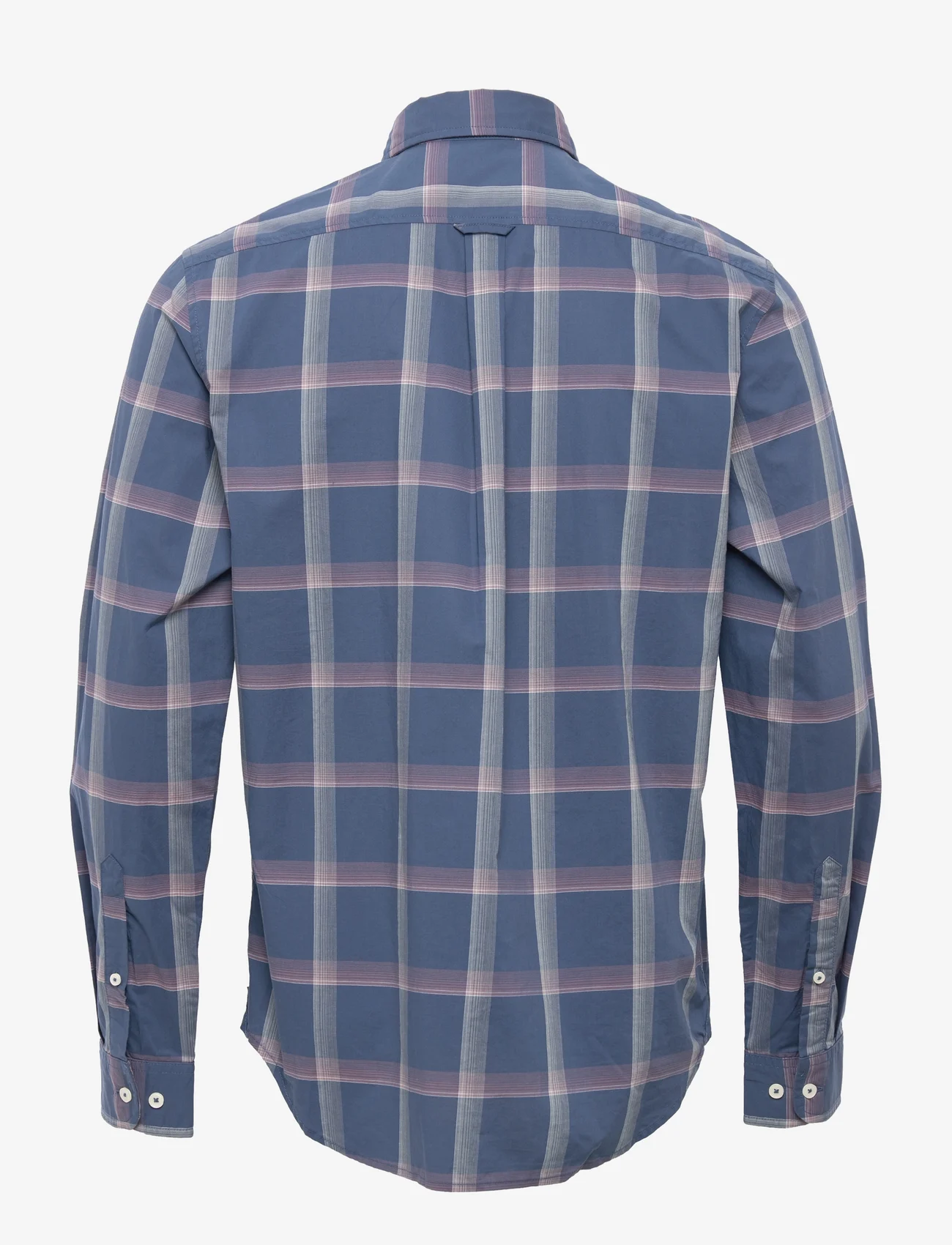 Timberland - LS Strtch Poplin Check - rutede skjorter - dark denim yd - 1