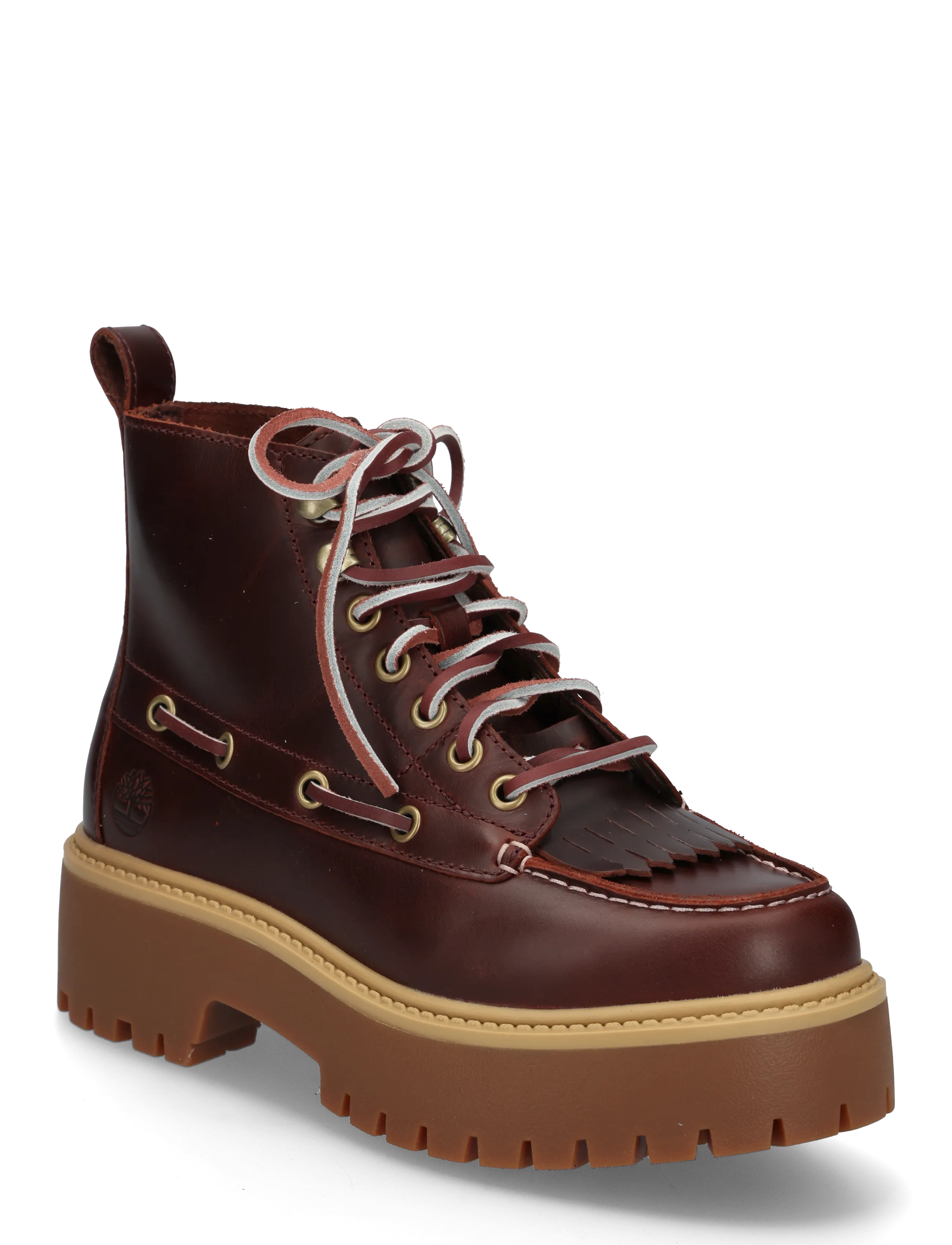 Timberland MID LACE UP BOOT - Stiefel - BUR F GRAIN / burgundy