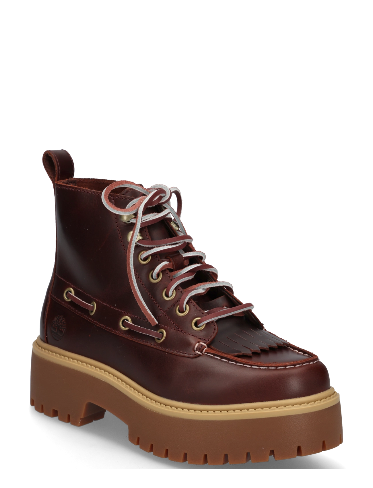 Timberland MID LACE UP BOOT - Kängor - BUR F GRAIN / burgundy