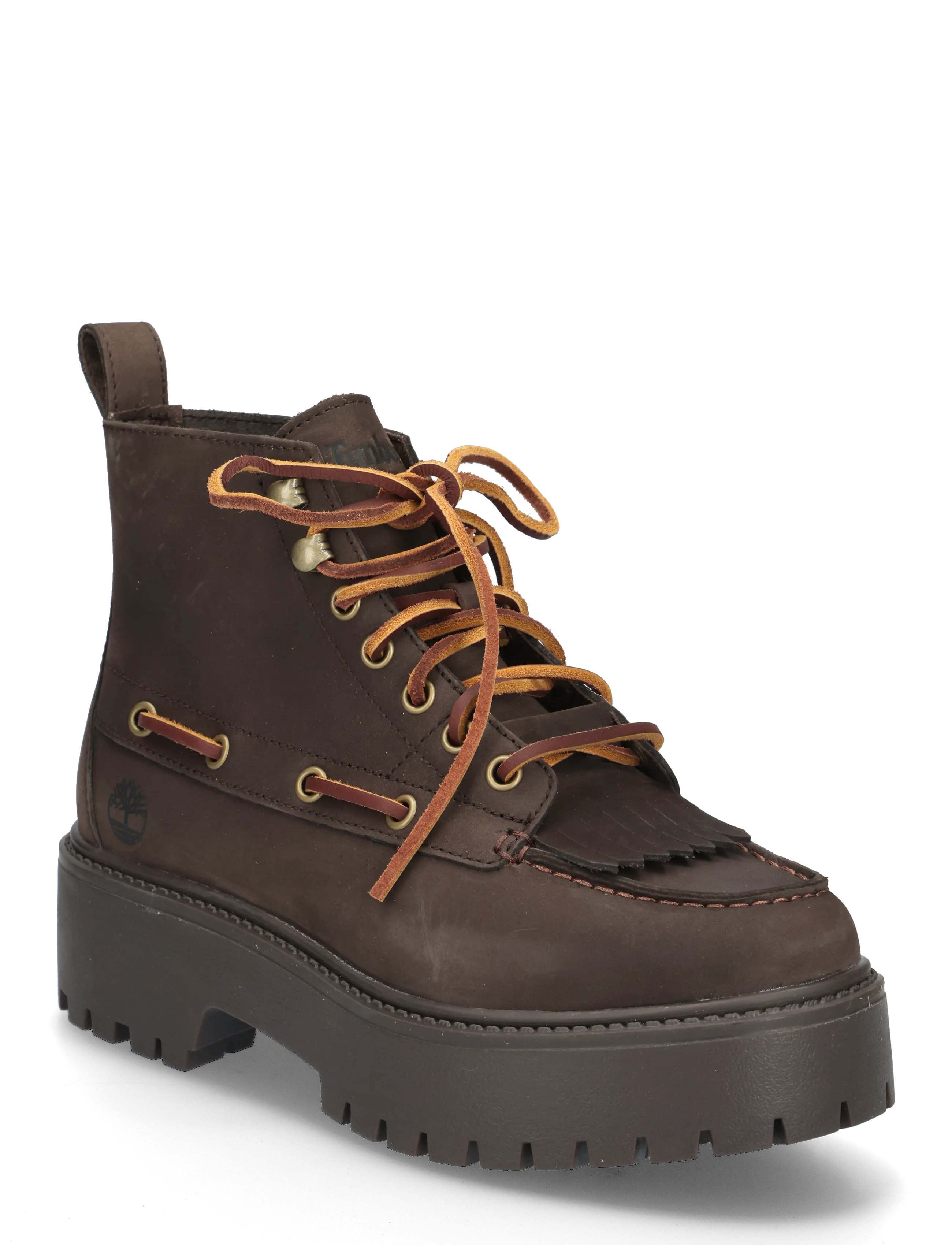 Timberland MID LACE UP BOOT - Boots - DK BRN NUBUCK / brown