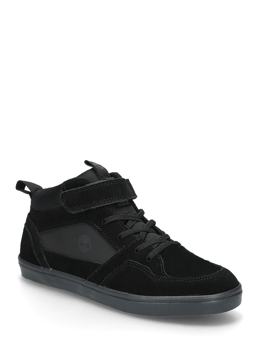 Timberland - MID HOOK & LOOP SNEAKER - hoher schnitt - blksuede wblk - 0