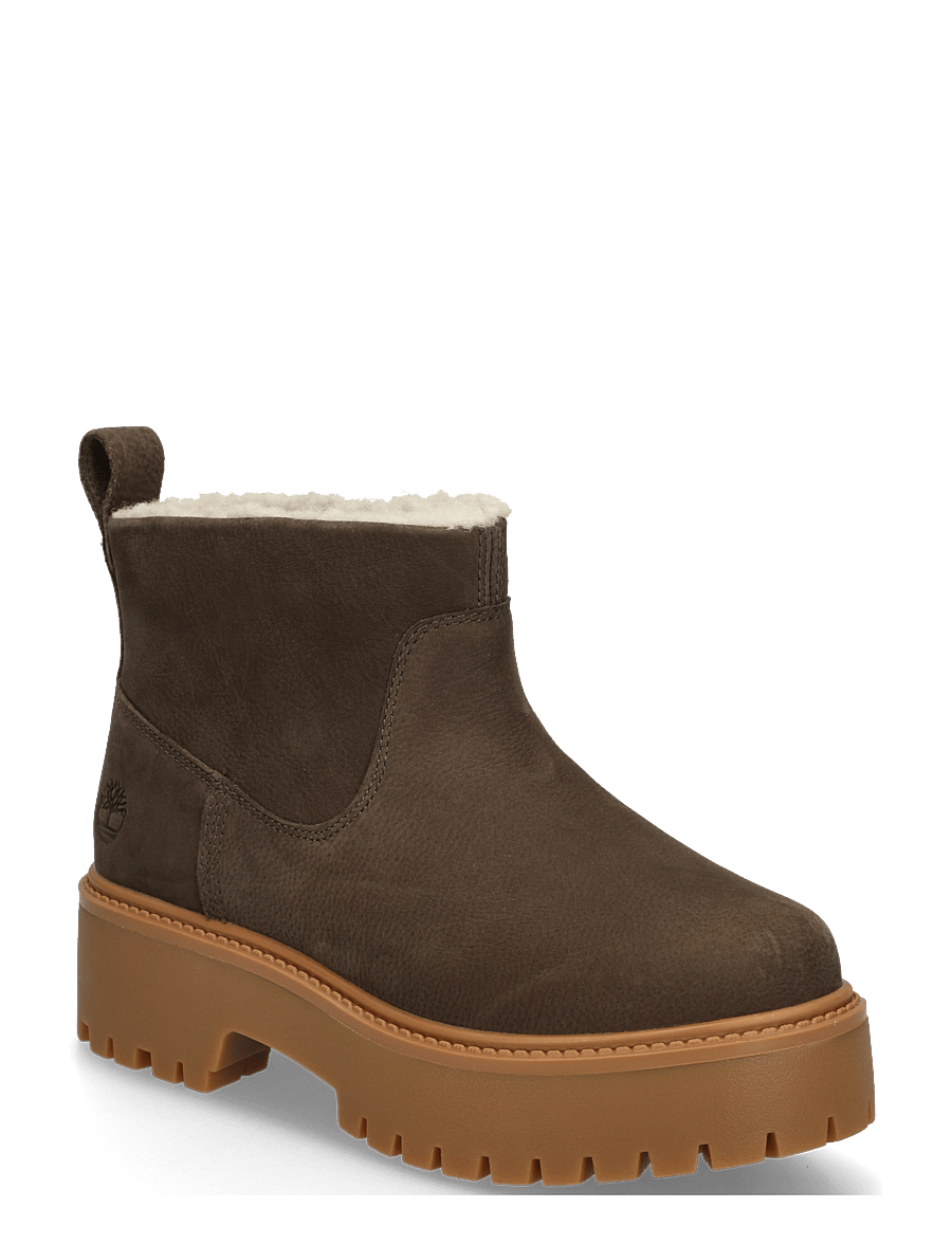 Timberland - MID WARM LINED BOOT - platta ankelboots - dk brn f grain - 0