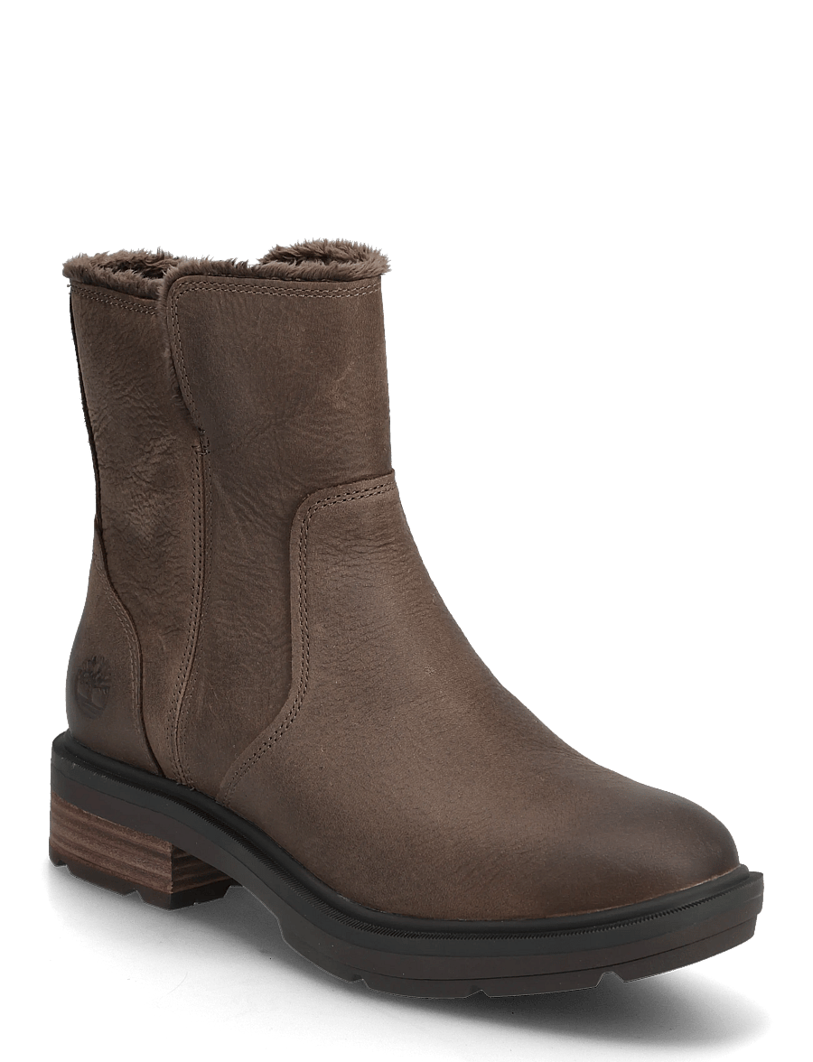 Timberland - MID WARM LINED BOOT - platta ankelboots - md brn f grain - 0