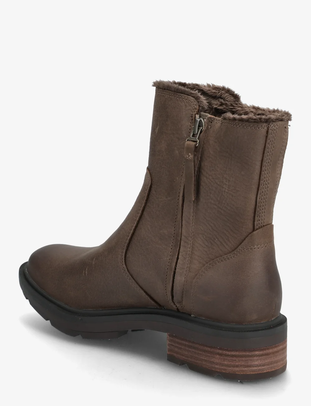 Timberland - MID WARM LINED BOOT - platta ankelboots - md brn f grain - 2