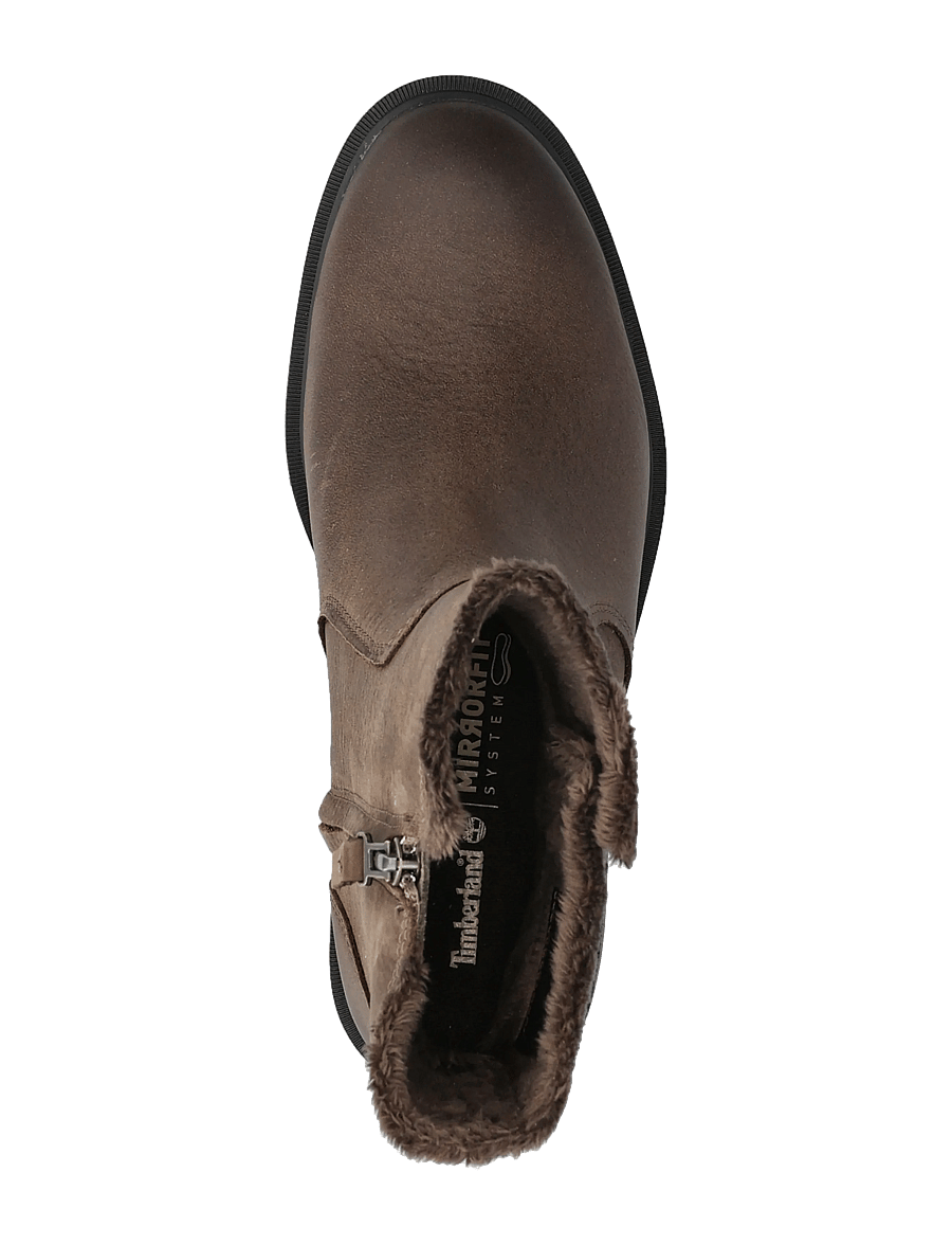 Timberland - MID WARM LINED BOOT - platta ankelboots - md brn f grain - 3
