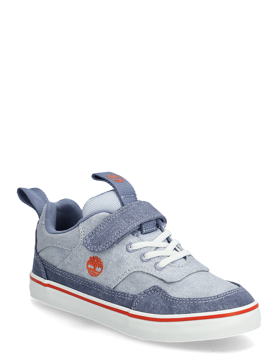 Timberland - STONE JUMP LOW HOOK & LOOP SNEAKER LT BLUE CANVAS - höga sneakers - light blue - 0