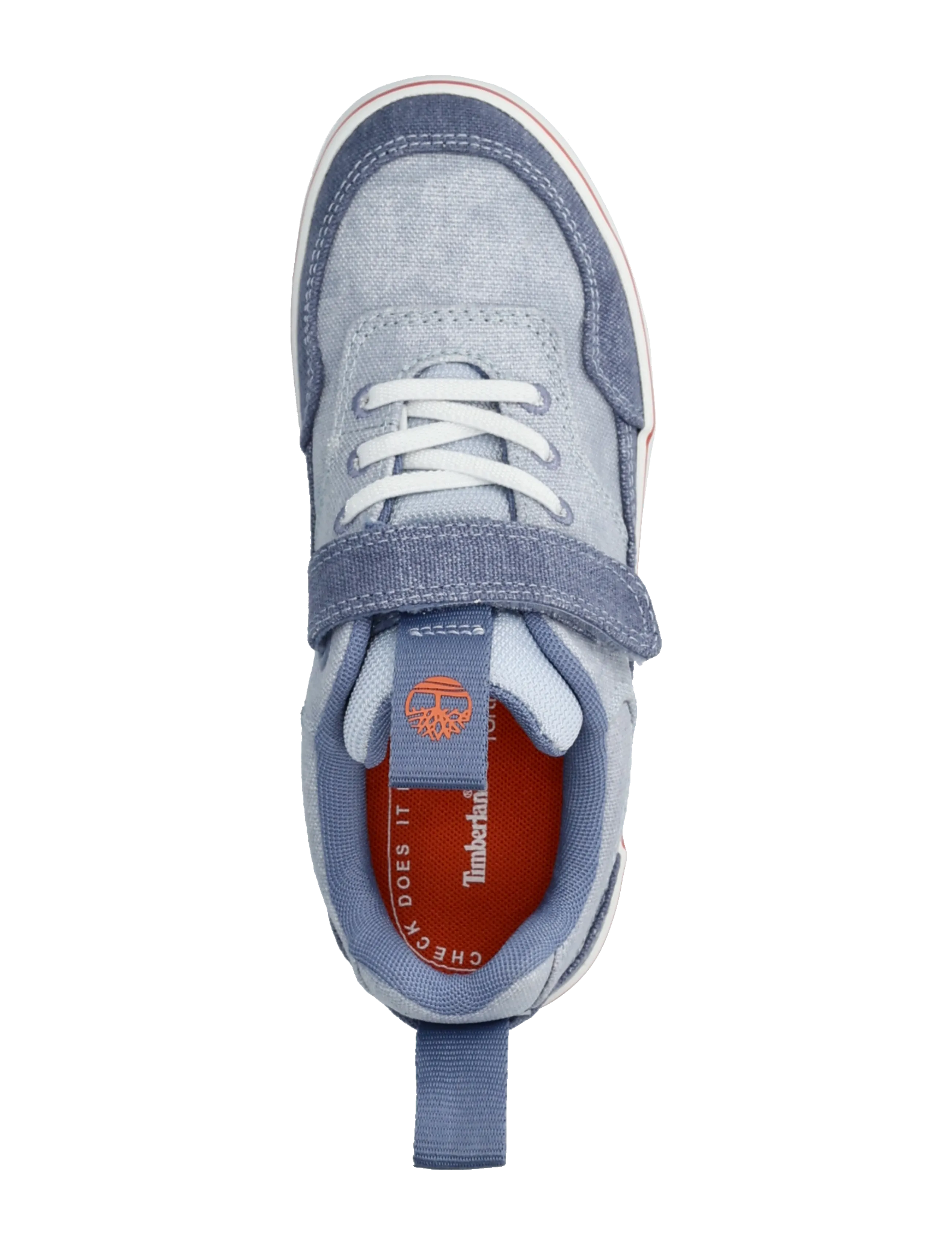 Timberland - STONE JUMP LOW HOOK & LOOP SNEAKER LT BLUE CANVAS - háir strigaskór - light blue - 3